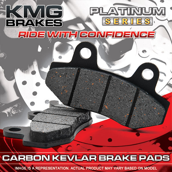 Front & Rear Brake Pads Set - Fits 1982-1983 Honda GL1100 Goldwing & Aspencade - Carbon, Low Dust, Quiet