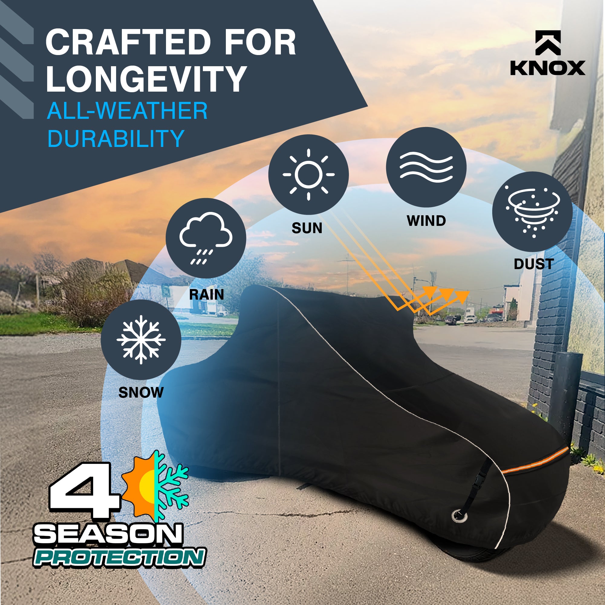 KNOX Universal Motorcycle Cover Compatible with Can-Am Ryker, Waterproof