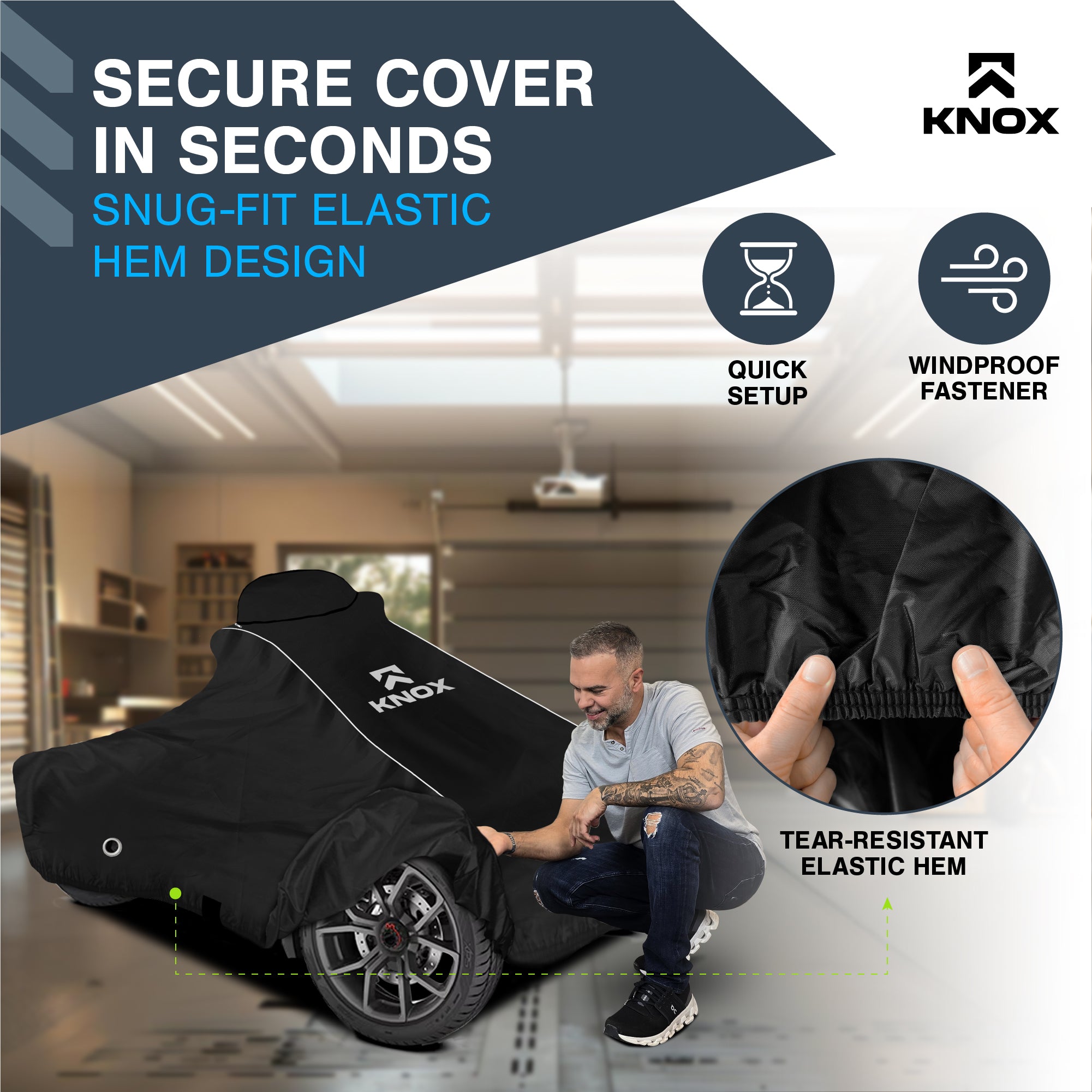 KNOX Universal Motorcycle Cover Compatible with Can-Am Ryker, Waterproof