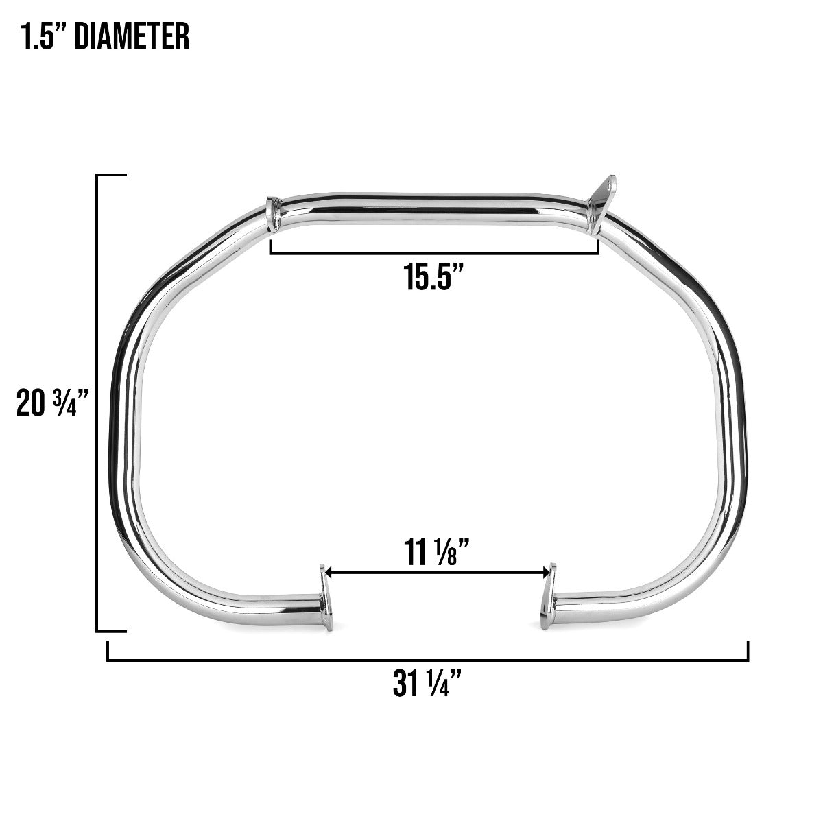Engine Guard, Chrome, Highway Crash Bar Compatible with 2002-2008 Honda VTX1800 N/S/R