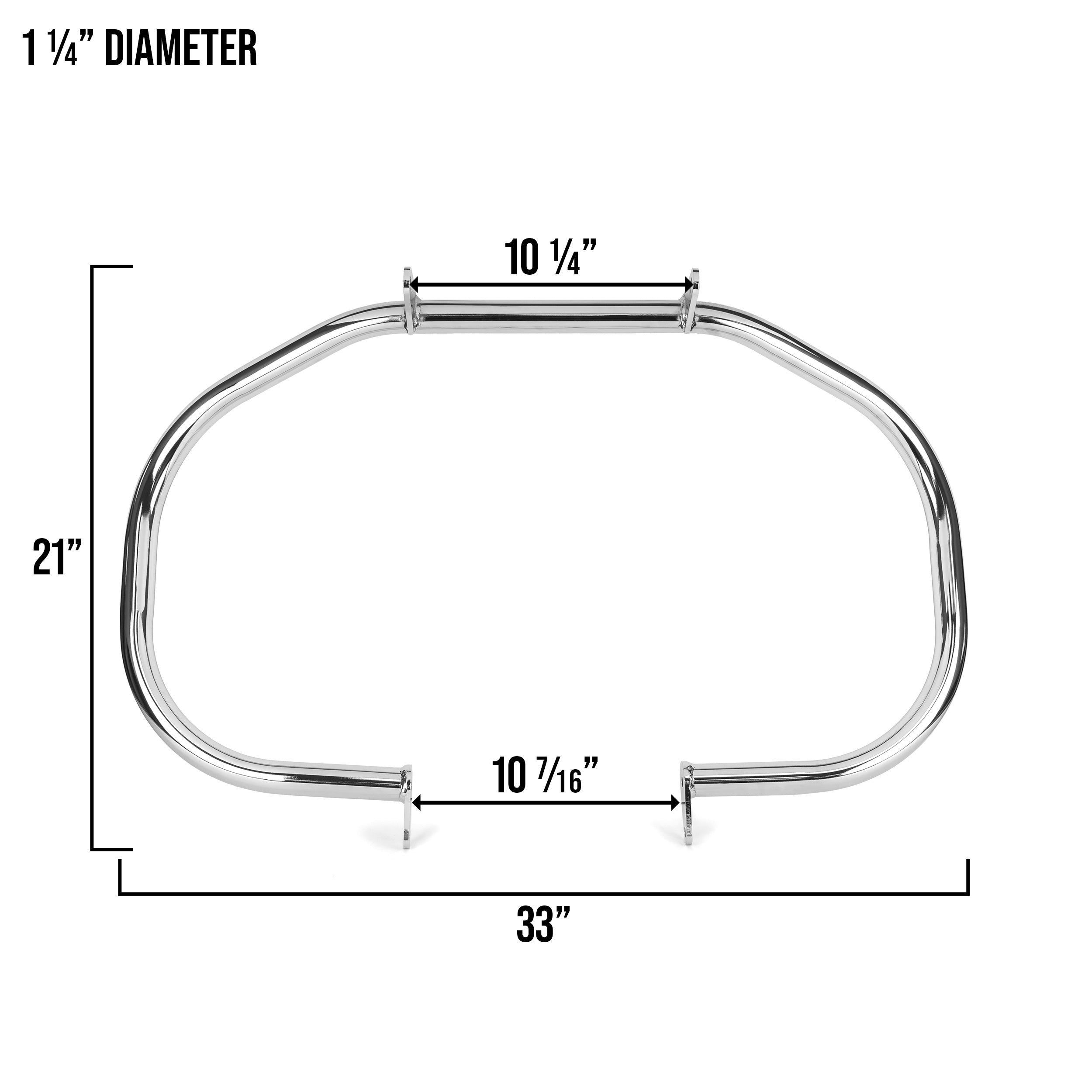 Engine Guard, Chrome, Highway Crash Bar Compatible with 1998-2009 Suzuki C90, C90B, C90T Boulevard, VL1500 Intruder
