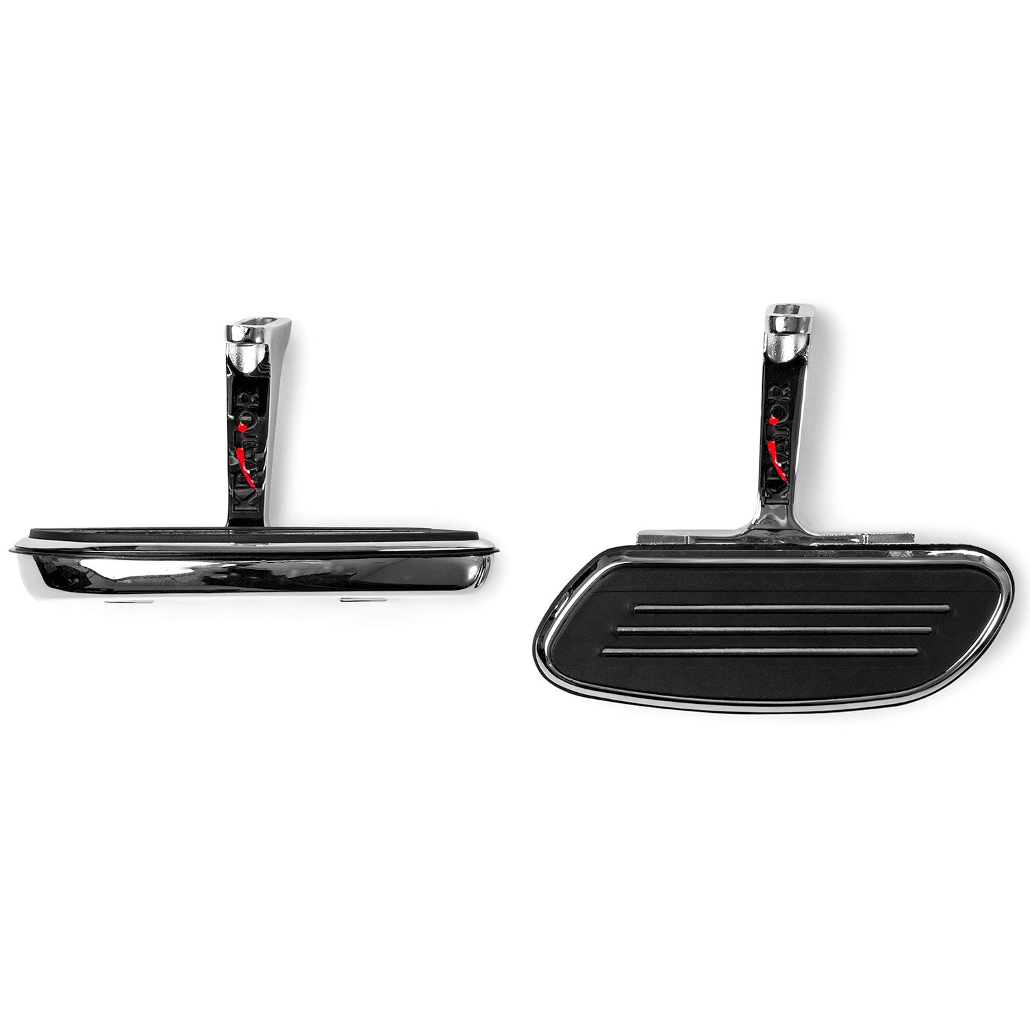 Krator Chrome Rear Passenger Floorboards Streamliner-Style Flip-Up Footboard