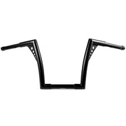 Krator 1.25" Black Handlebar with 12" Rise - Fat 1 1/4" Ape Hanger Bar For Harley Davidson Softail Fat Boy Sport Glide Street Bob Heritage