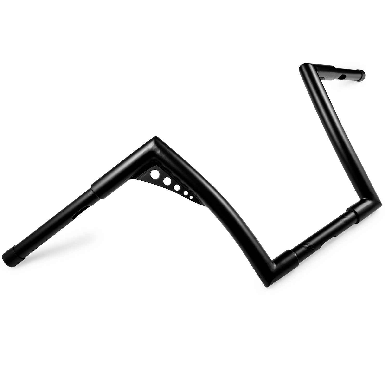 Krator 1.25" Black Handlebar with 12" Rise - Fat 1 1/4" Ape Hanger Bar For Harley Davidson Softail Fat Boy Sport Glide Street Bob Heritage