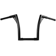 Krator 1.25" Black Handlebar with 14" Rise - Fat 1 1/4" Ape Hanger Bar For Harley Davidson Softail Fat Boy Sport Glide Street Bob Heritage