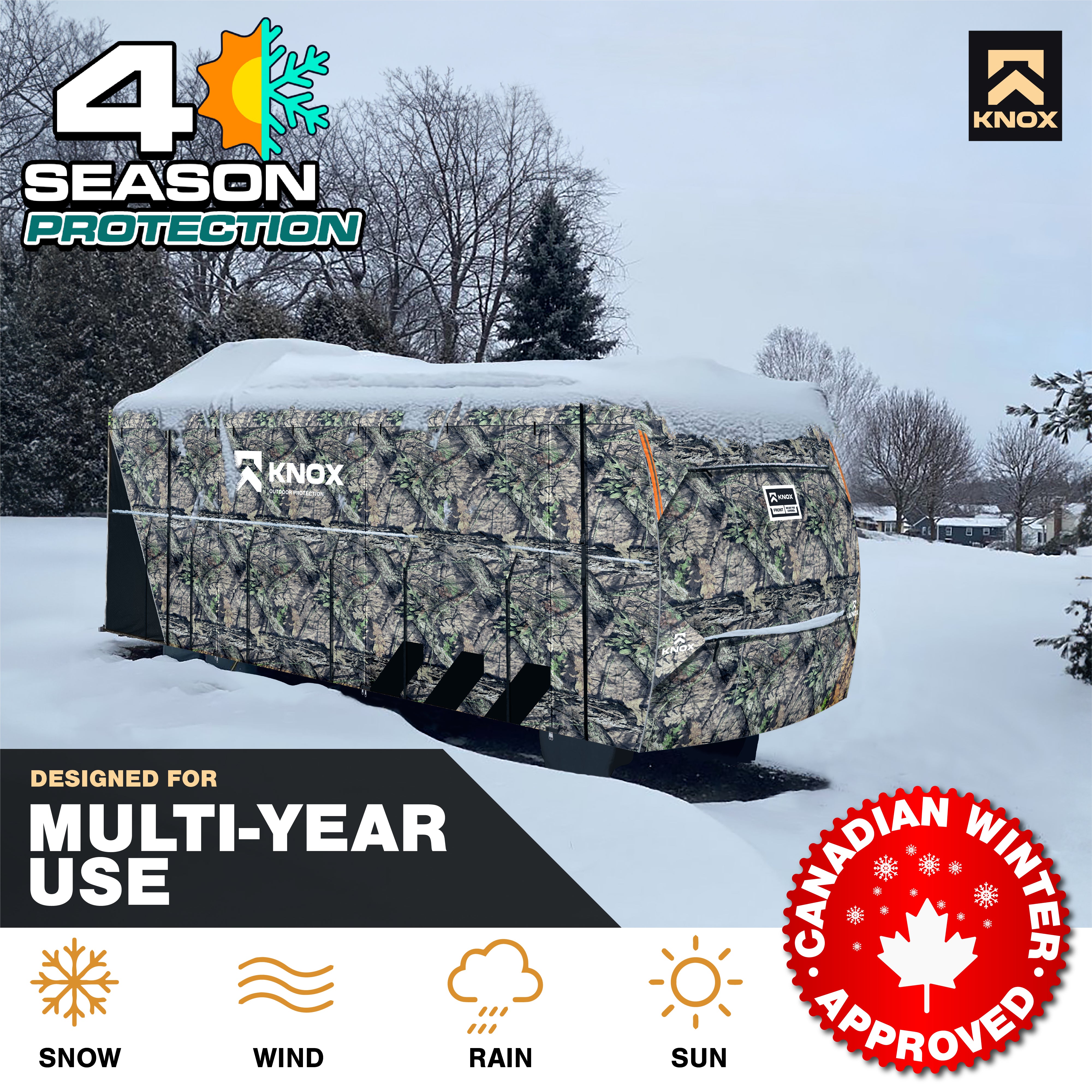 KNOX 2nd Gen Class A RV Cover, Camo