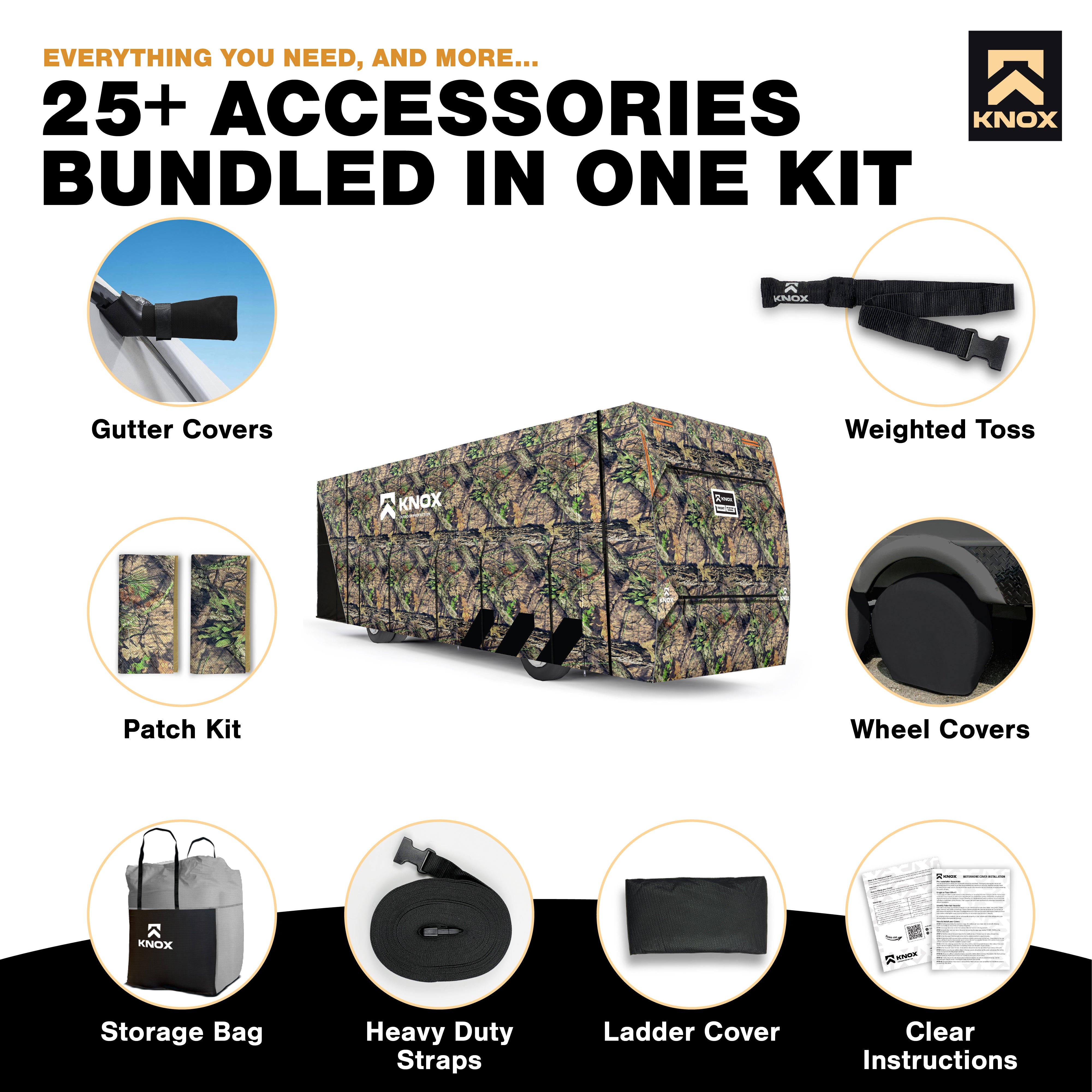 KNOX 2nd Gen Class A RV Cover, Camo