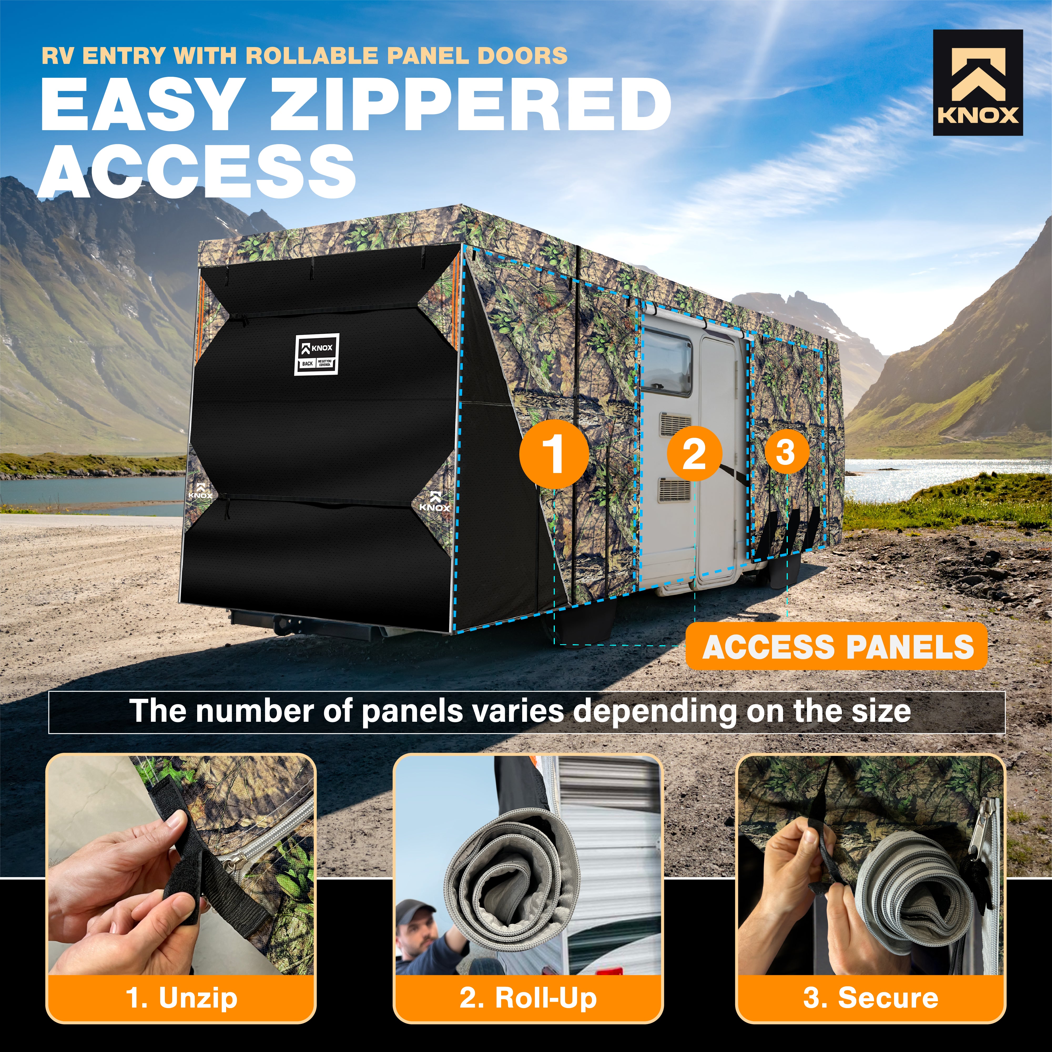KNOX 2nd Gen Class A RV Cover, Camo