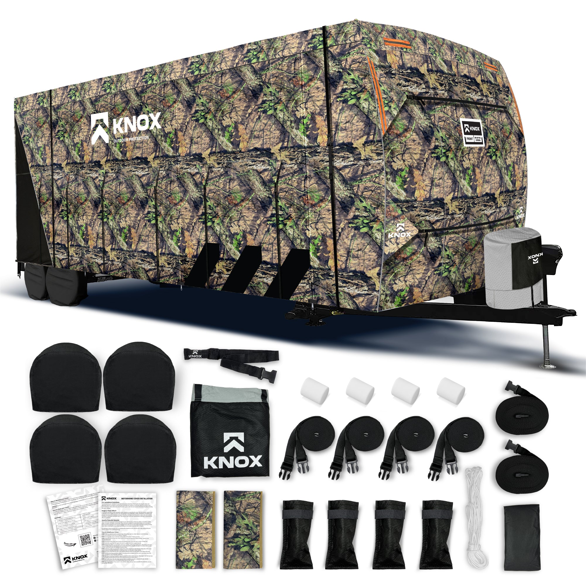 KNOX 2nd Gen Travel Trailer Cover, Camo