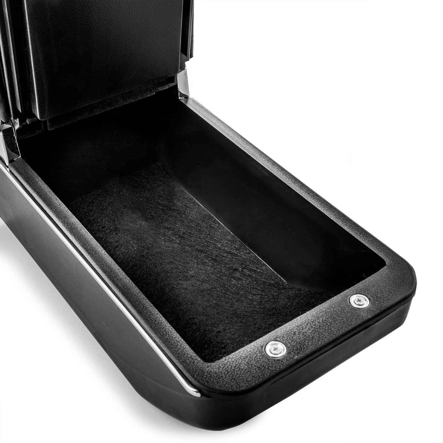 Car Armrest Center Console Box Storage Black Handrest For Nissan Juke 2010-2017 - Black Leather Red Stitching - Double Storage Space, Adjustable Cup Holder, Rear Ashtray / Change Holder