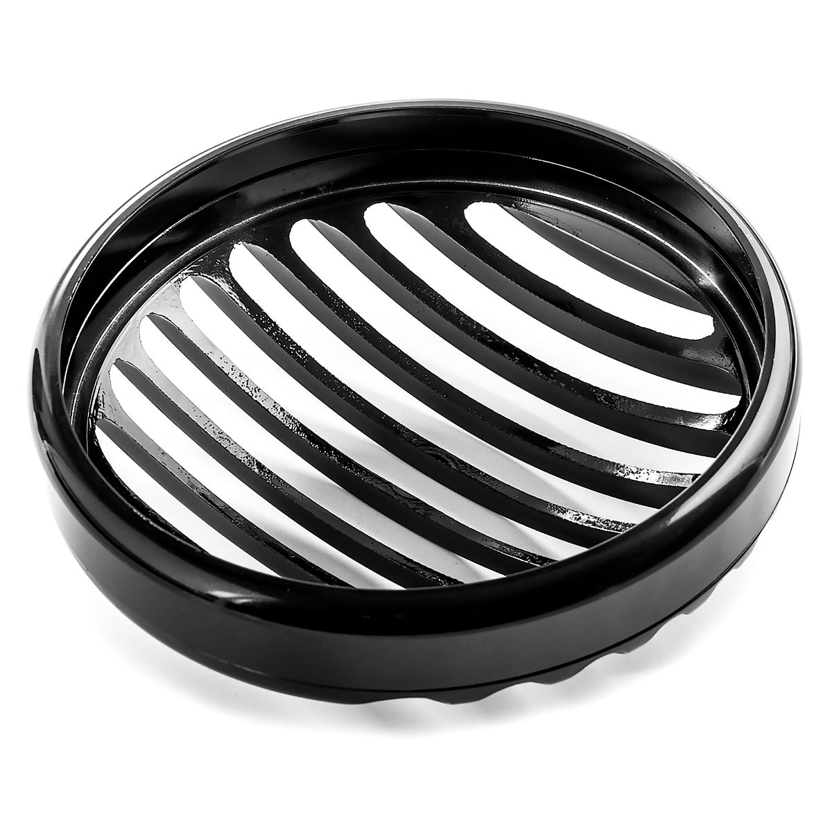 5 3/4" Black Aluminum Headlight Grill Cover For Harley Davidson Sportster Motorcycles XL 1200 Iron 883 Dyna Super Glide FXDC Low Rider Street Bob FXDB Wide Glide