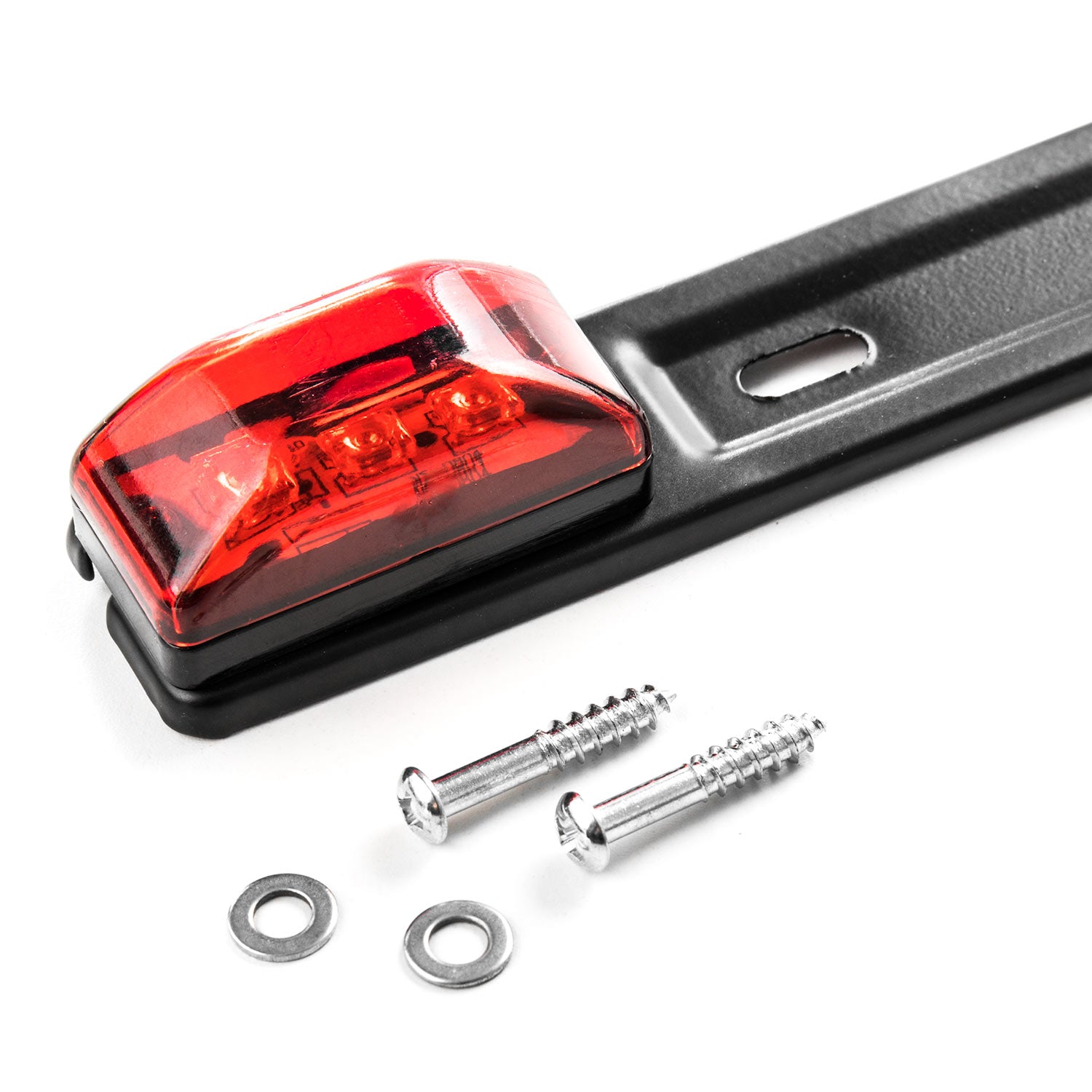 Red Clearance ID BAR Marker Light 3 Light 9 LED Trailer Sealed Stainless Steel Marker Light for Trailers Trucks Boats