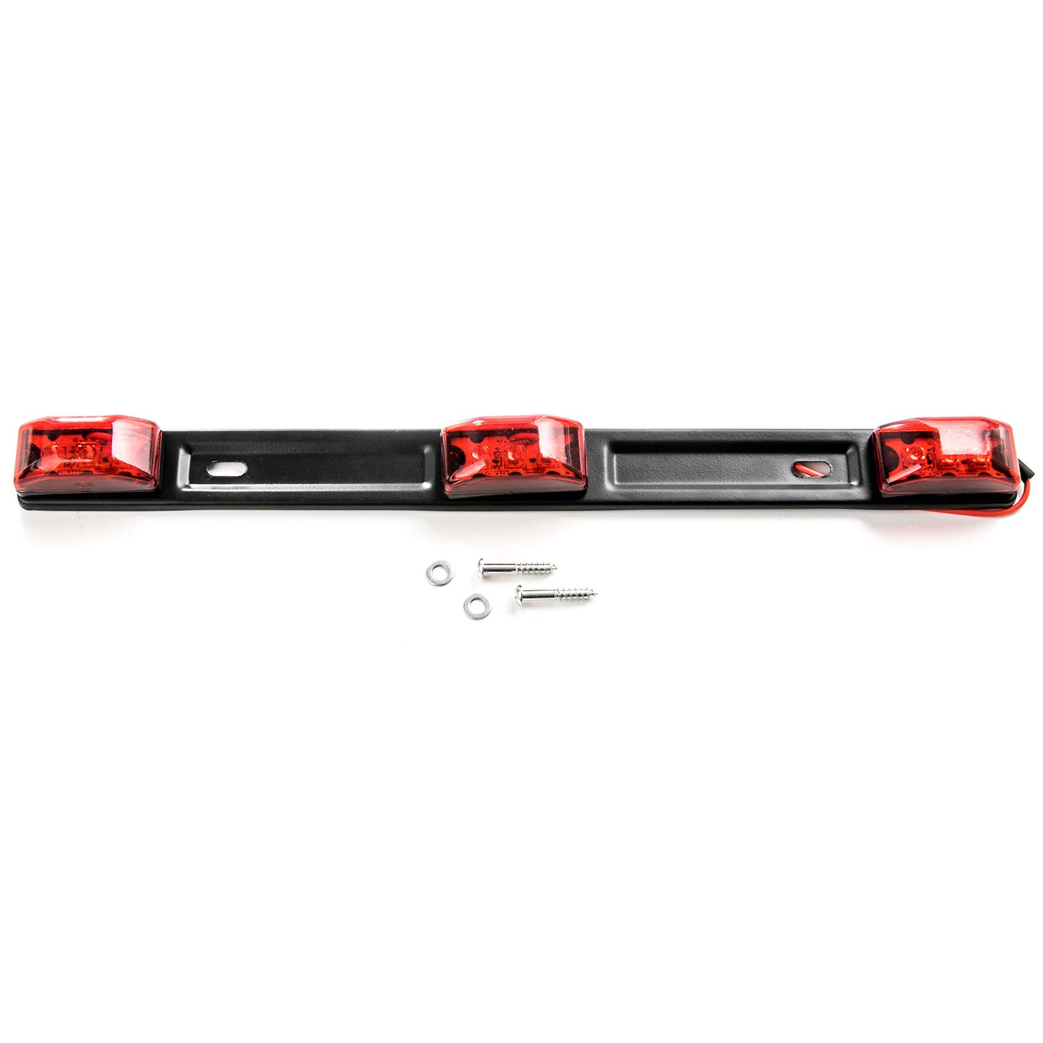 Red Clearance ID BAR Marker Light 3 Light 9 LED Trailer Sealed Stainless Steel Marker Light for Trailers Trucks Boats