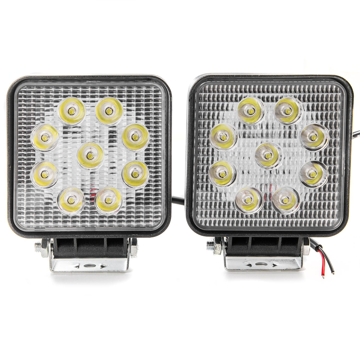 2pcs 18W Flood LED Light Square Bar Offroad Lights 4WD LED Driving Lamp Work Light Bulb Fog Lights for Truck Pickup Jeep SUV ATV UTV Waterproof