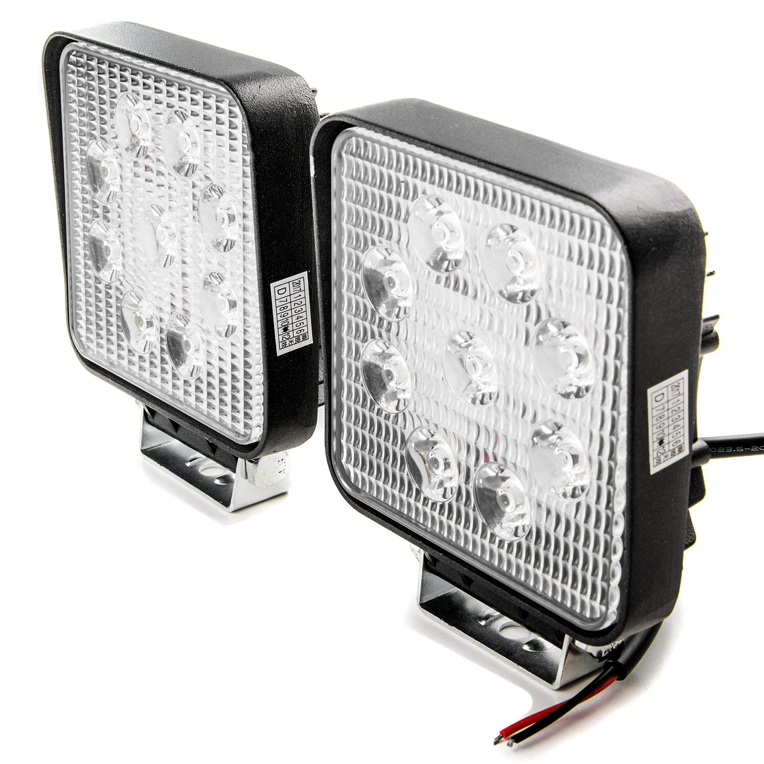 2pcs 18W Flood LED Light Square Bar Offroad Lights 4WD LED Driving Lamp Work Light Bulb Fog Lights for Truck Pickup Jeep SUV ATV UTV Waterproof