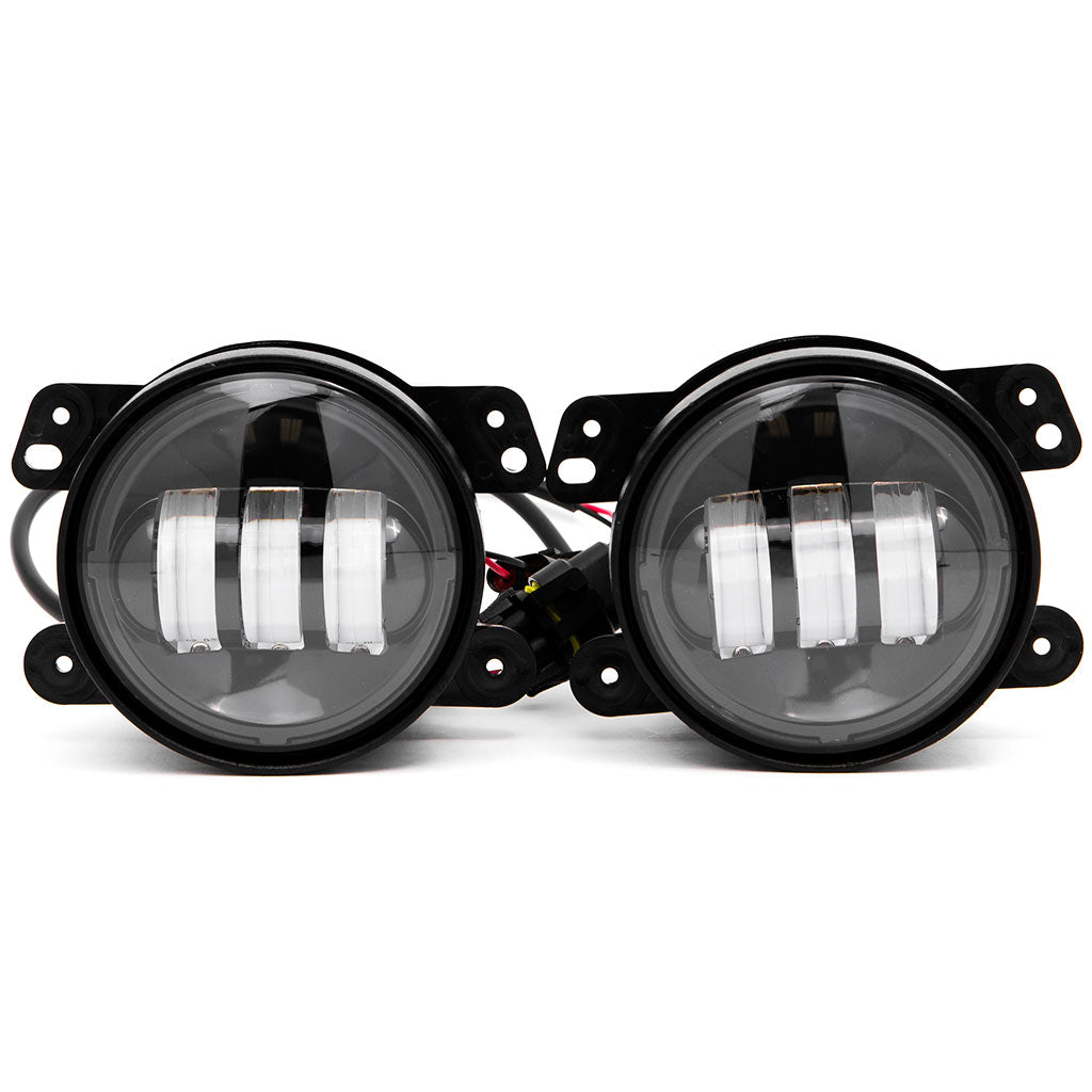 Pair of 4" Fog Lights Driving Lamp DRL 4 Inch 30W LED 2007-2016 Jeep Wrangler JK