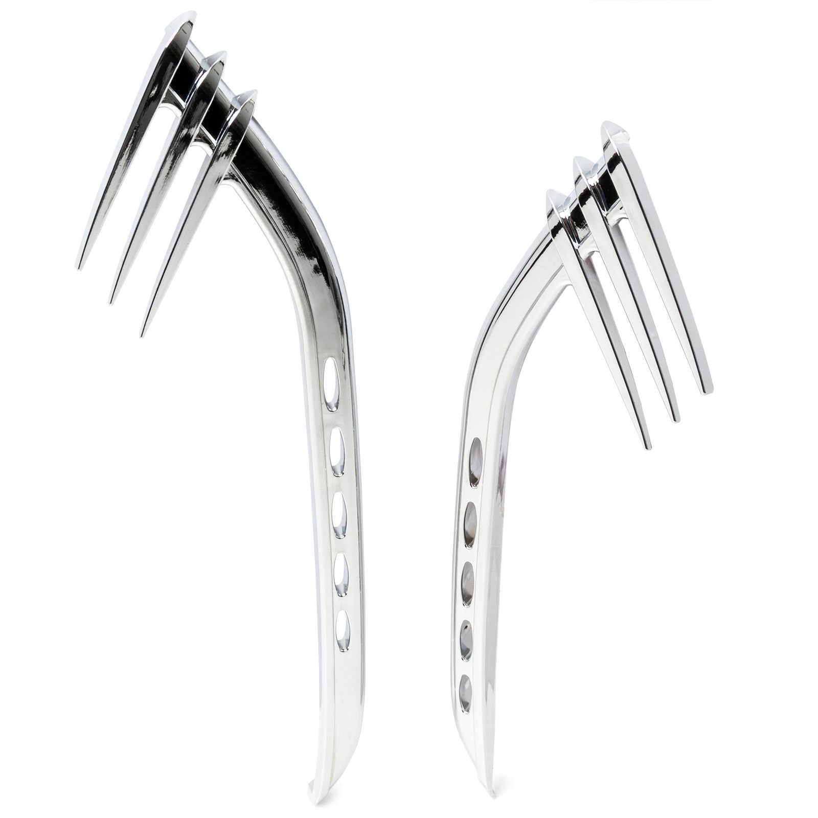 Chrome Mid-Frame Air Deflectors Accents for 2009-2019 Harley Touring ...
