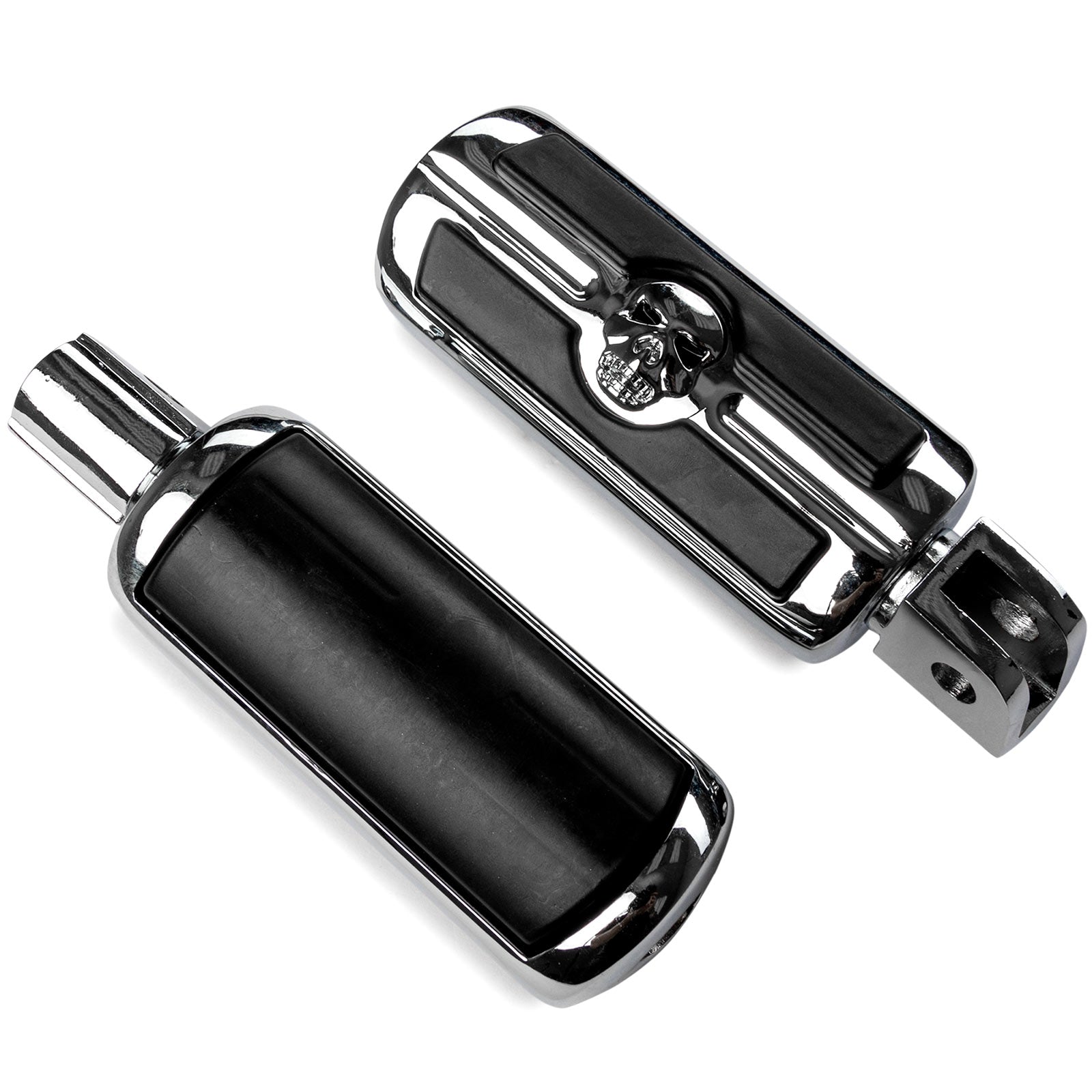 Krator Skull Foot Pegs Compatible with Suzuki Honda Triumph