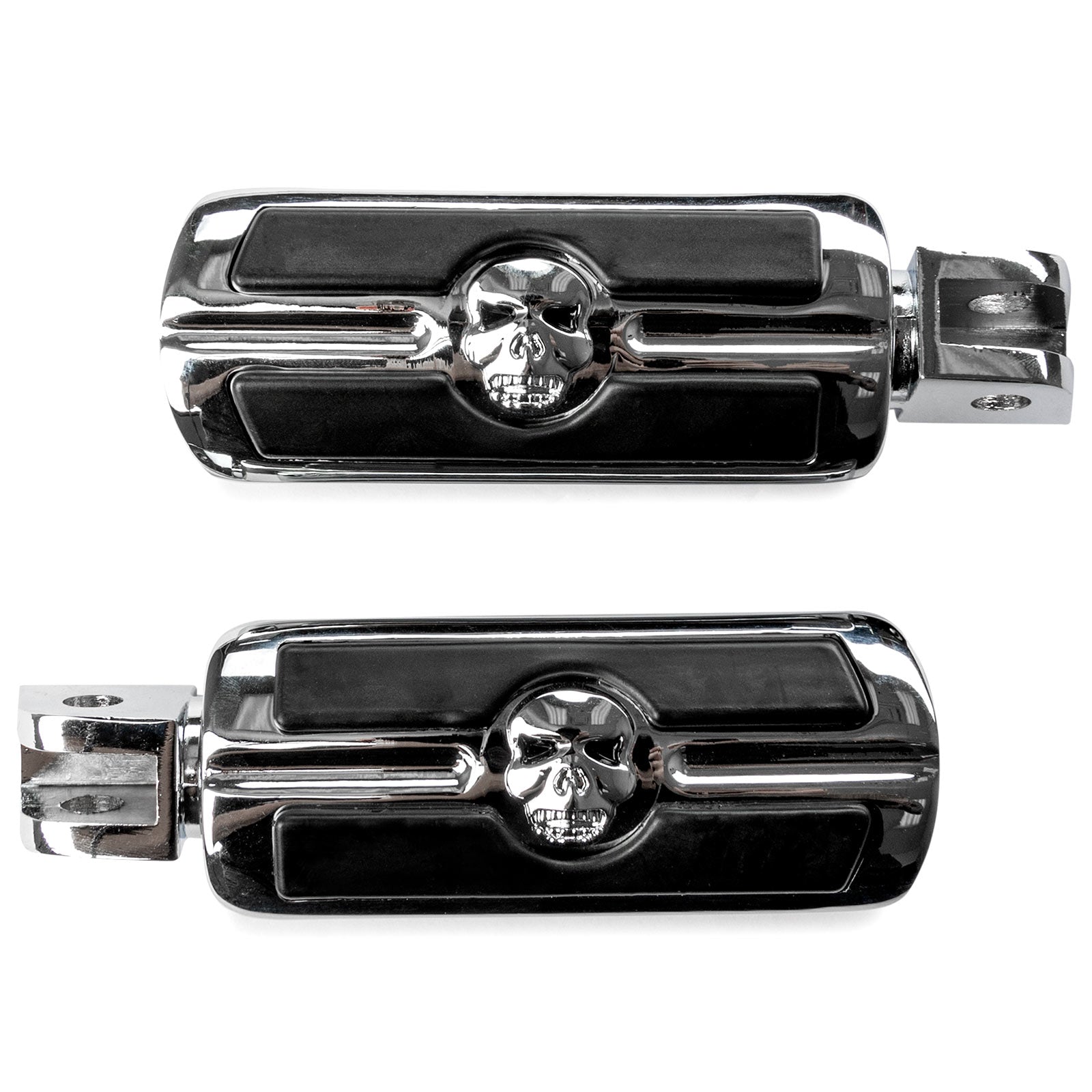 Krator Skull Foot Pegs Compatible with Suzuki Honda Triumph