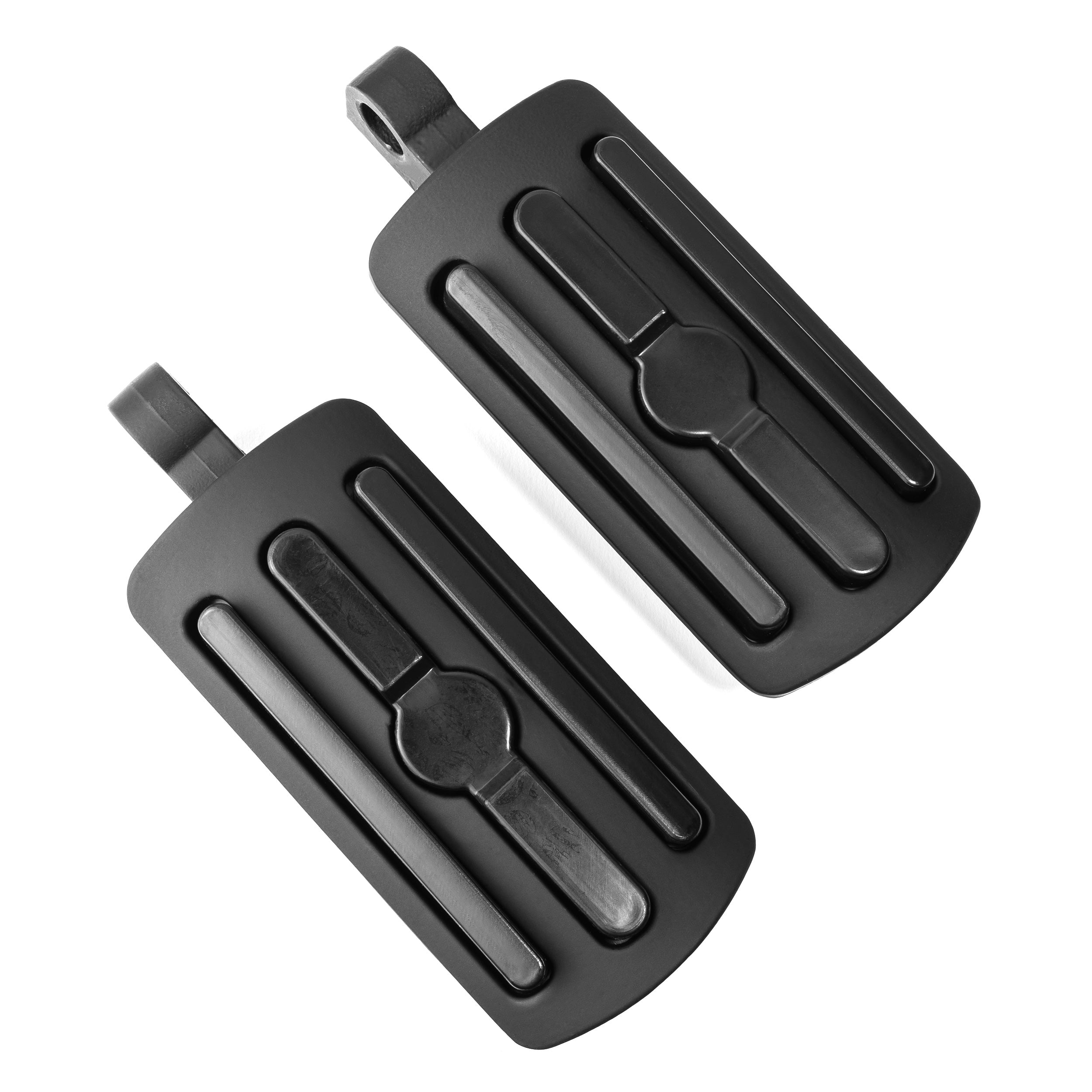 Foot Pegs Footrest Compatible with Harley Davidson Motorcycles, 1 Pair, Black