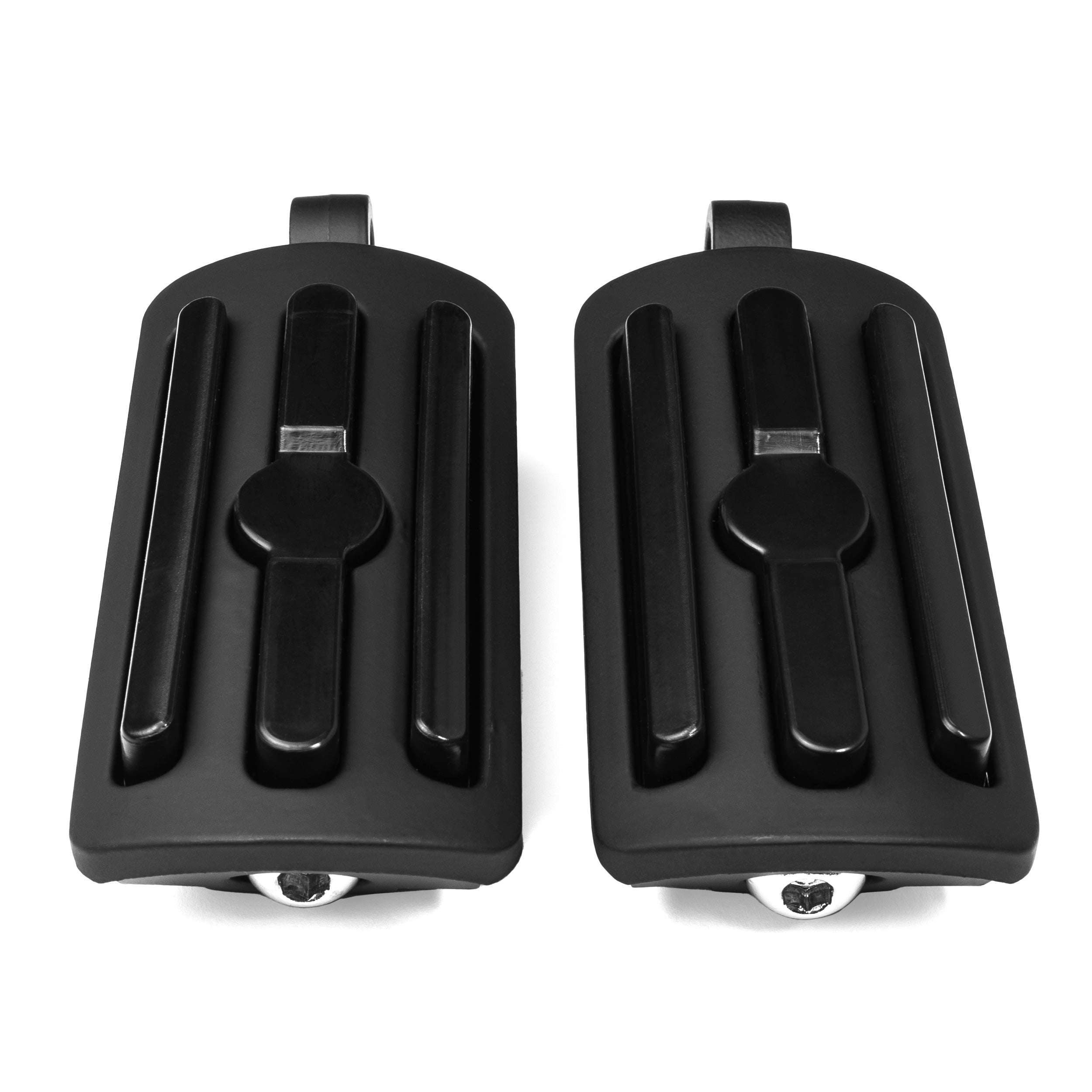 Foot Pegs Footrest Compatible with Harley Davidson Motorcycles, 1 Pair, Black