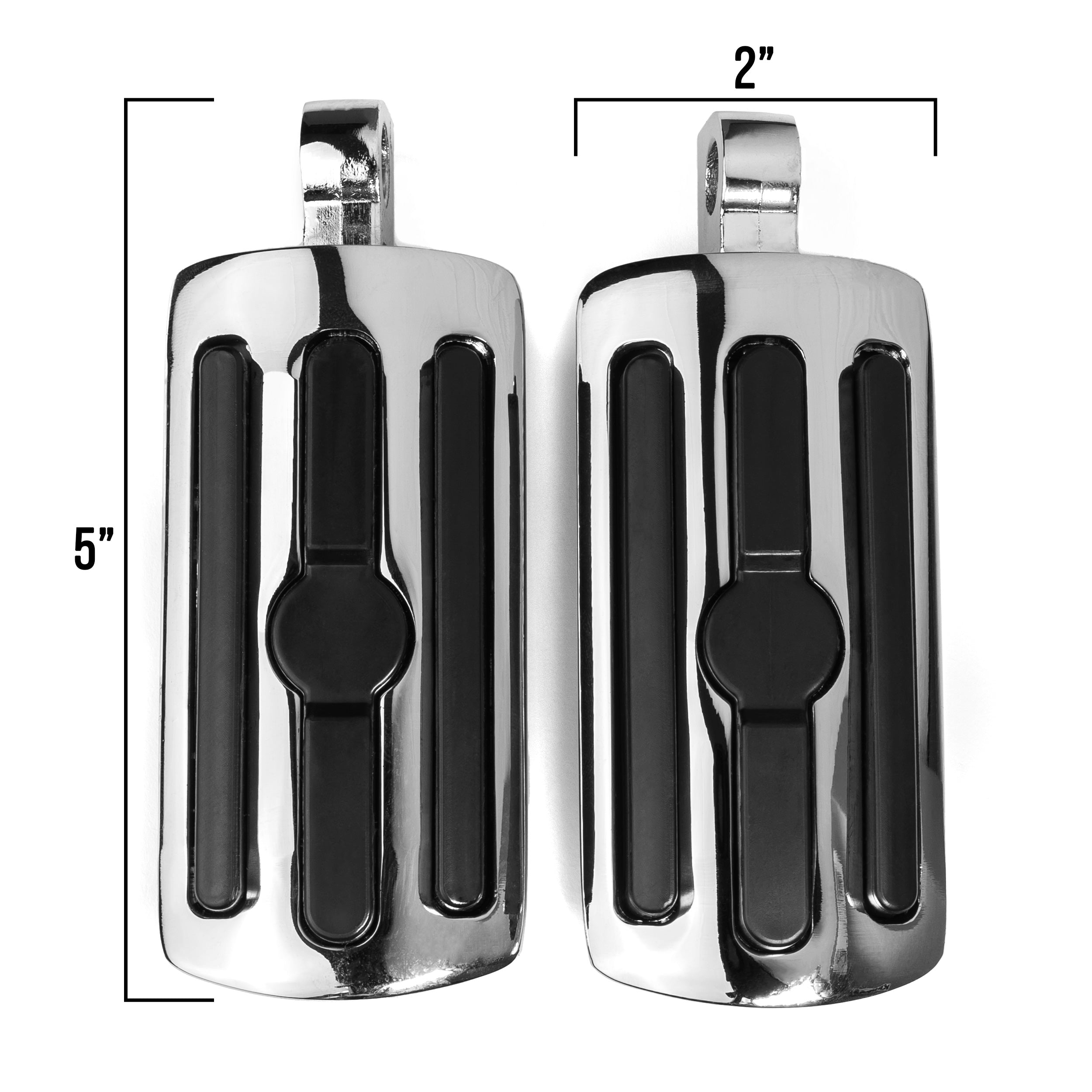 Foot Pegs Footrest Compatible with Harley Davidson Motorcycles, 1 Pair, Chrome