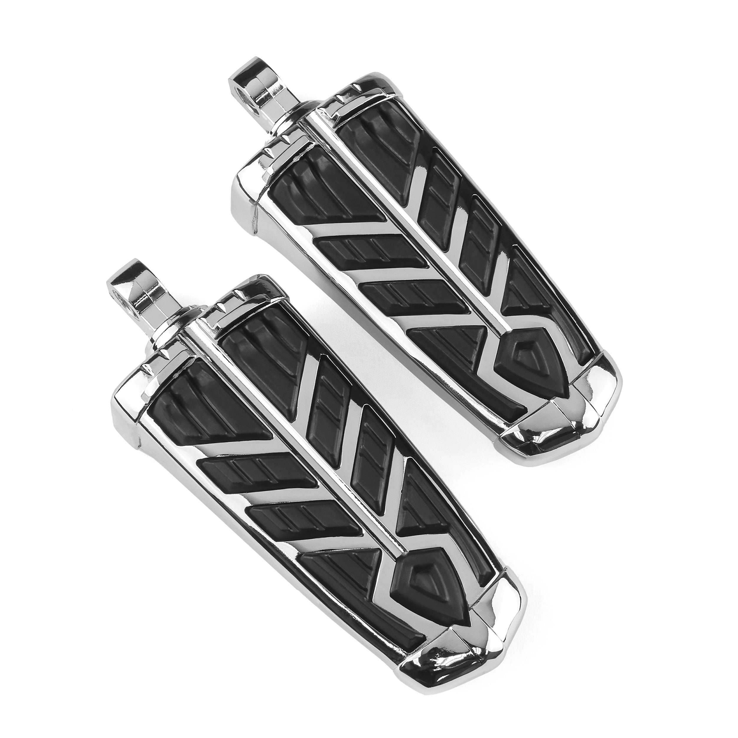Krator Chrome Spear Foot Pegs For Harley Davidson Motorcycles (All Years)