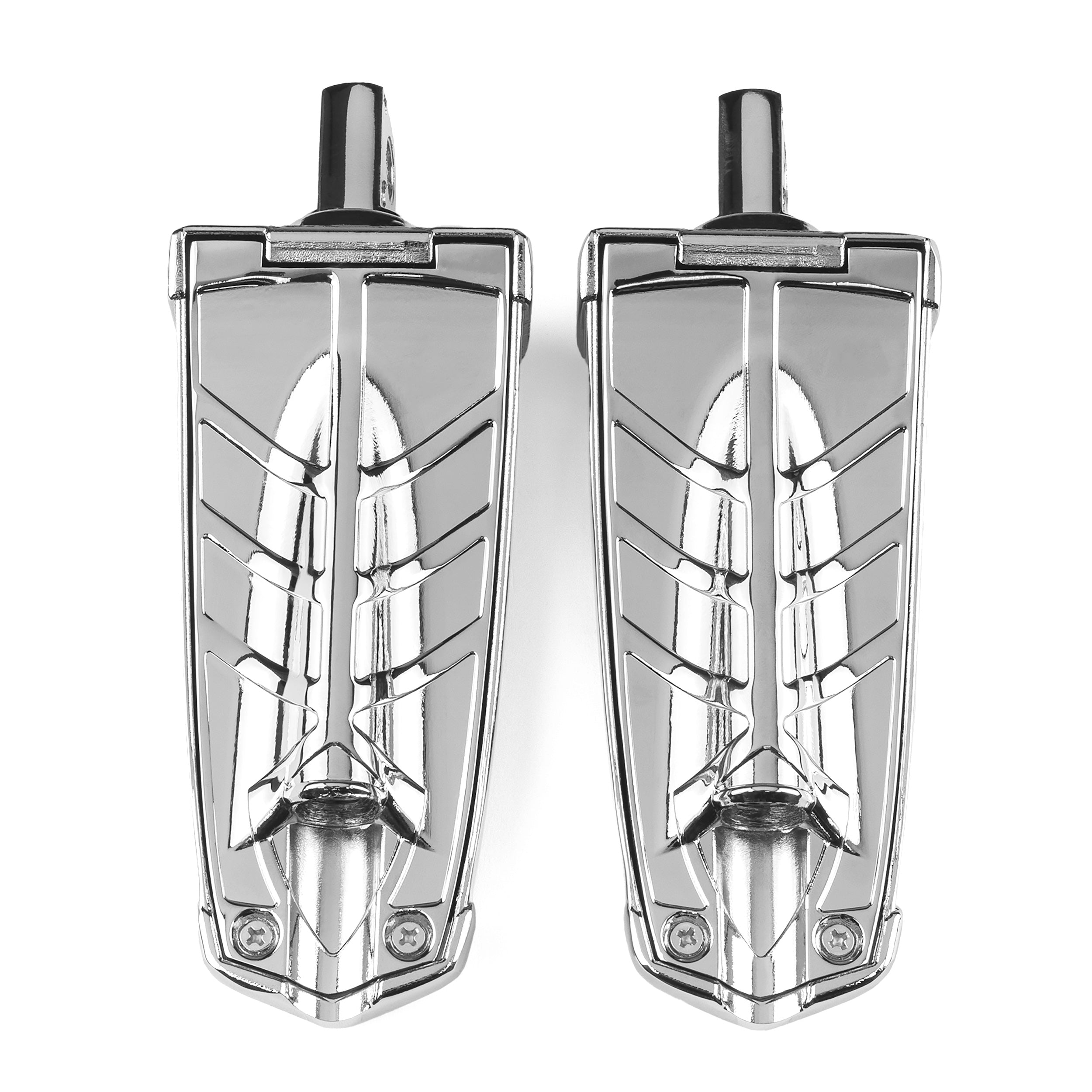 Krator Chrome Spear Foot Pegs For Harley Davidson Motorcycles (All Years)