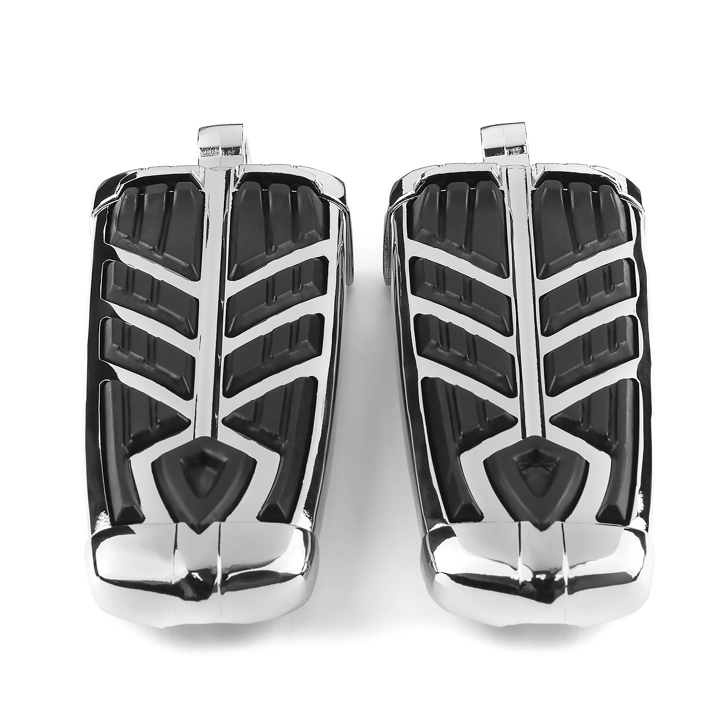 Krator Chrome Spear Foot Pegs For Harley Davidson Motorcycles (All Years)