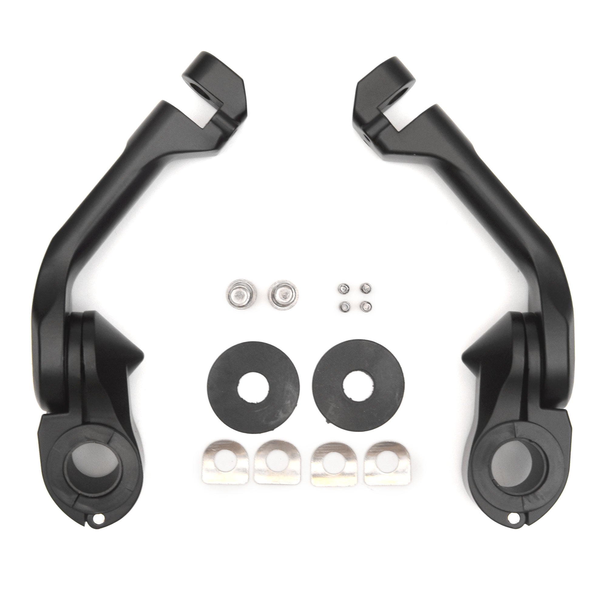 Universal 5" Adjustable Highway Foot Peg Mounting Kit Fits 1.25" Engine Guards, Black