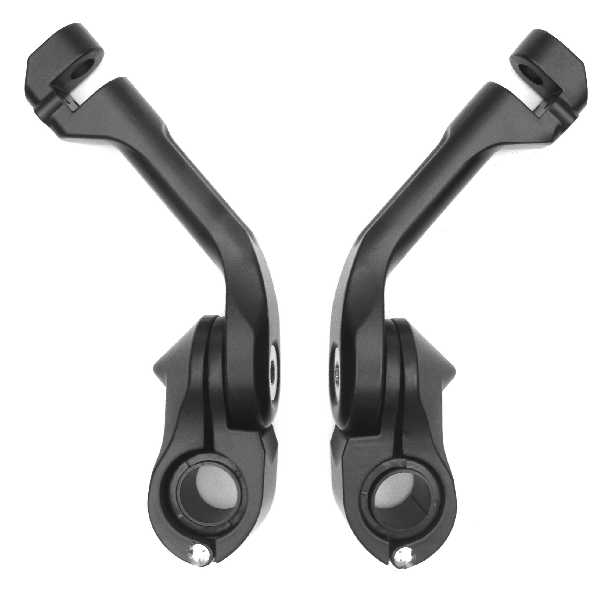 Universal 5" Adjustable Highway Foot Peg Mounting Kit Fits 1.25" Engine Guards, Black