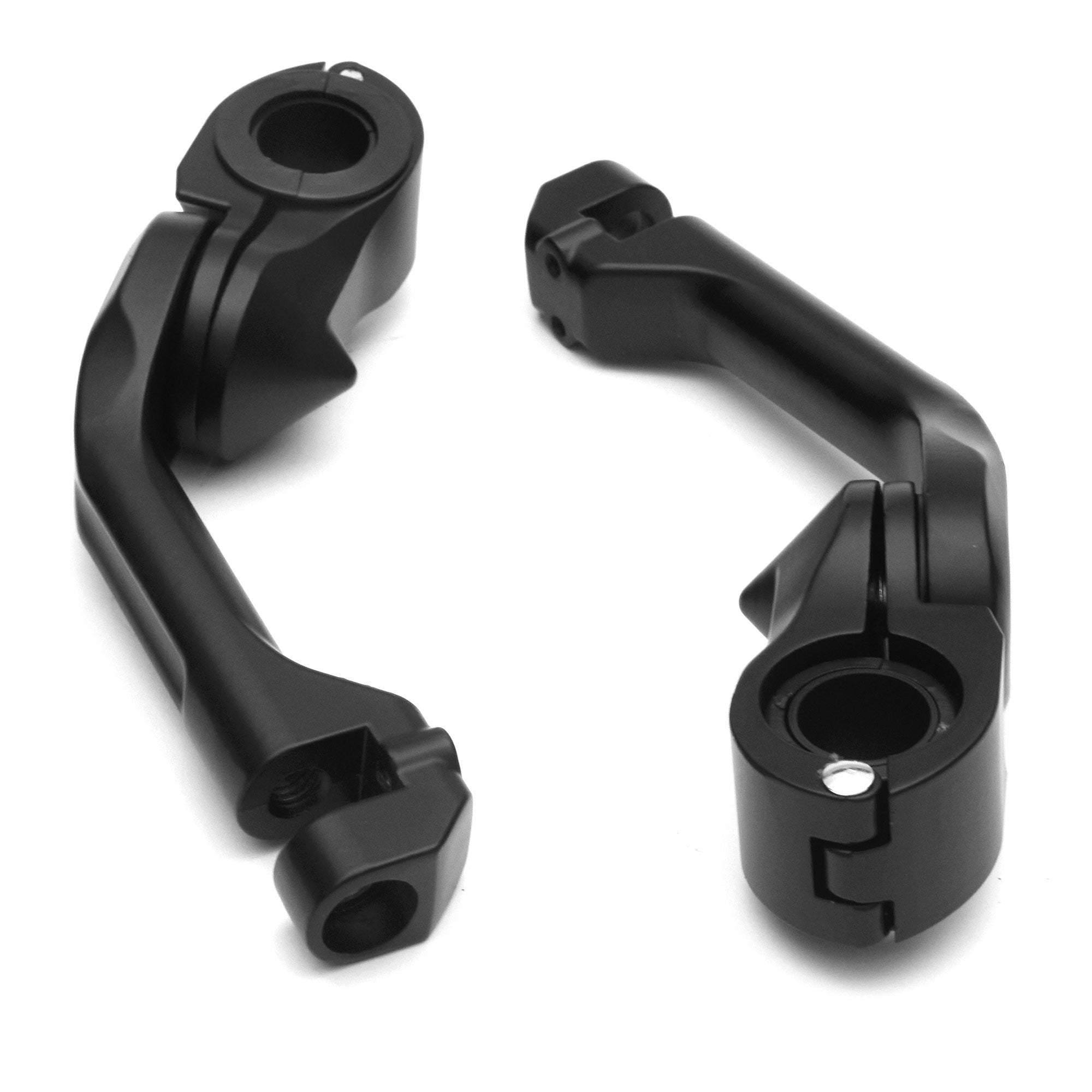 Universal 5" Adjustable Highway Foot Peg Mounting Kit Fits 1.25" Engine Guards, Black