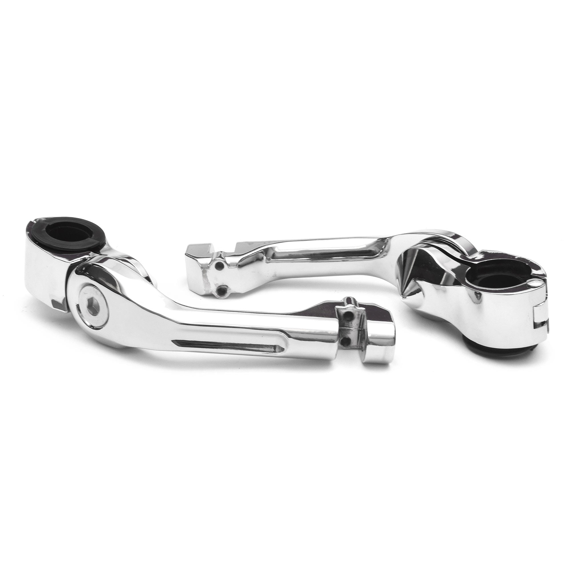 Universal 5" Adjustable Highway Foot Peg Mounting Kit Fits 1.25" Engine Guards, Chrome