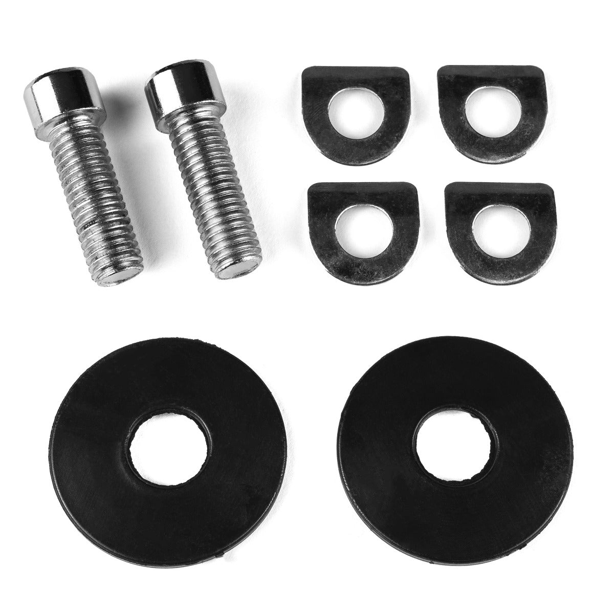 Universal 3" Adjustable Highway Foot Peg Mounting Kit Fits 1.25" Engine Guards, Chrome
