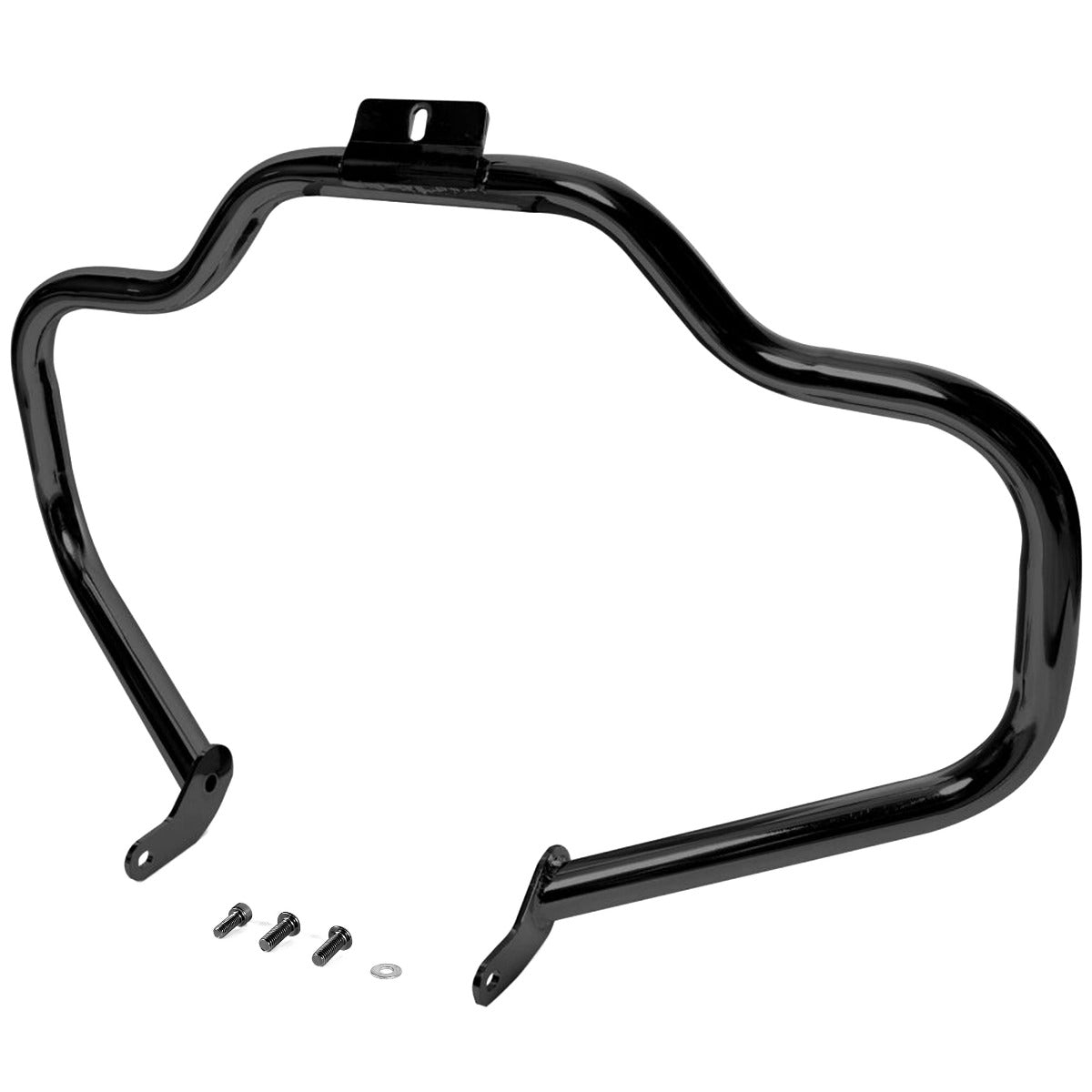 Krator Engine Guard Mustache Crash Bar Compatible with 2000-2017 Harley Davidson Softail