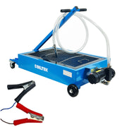Biltek Electric 15Gal Oil Drain Pan 24V Pump 7.2ft Hose Folding Handle for Buses