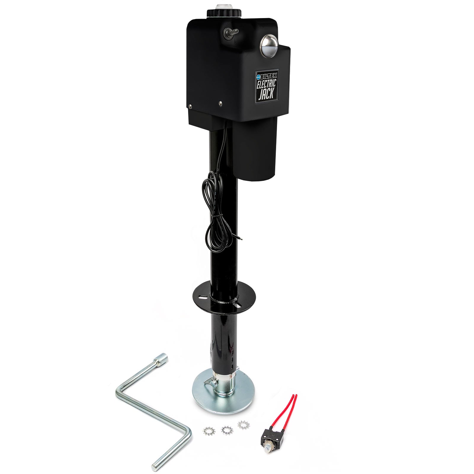 Biltek 3500lbs Electric Power Trailer Tongue Jack RVs Campers Trailers - Black