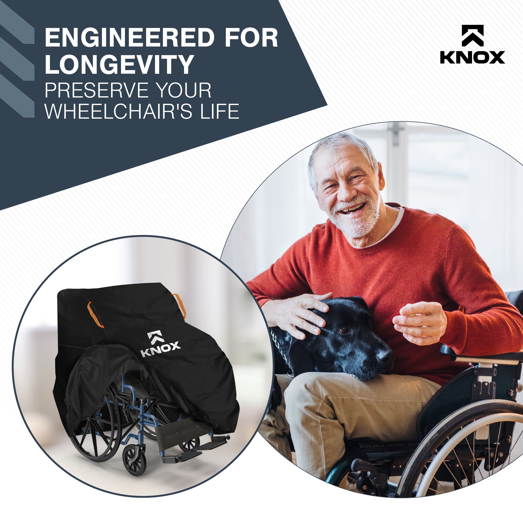 KNOX Wheelchair Covers for Manual Wheelchair, Electric Wheelchair, Transport Chair, Walker