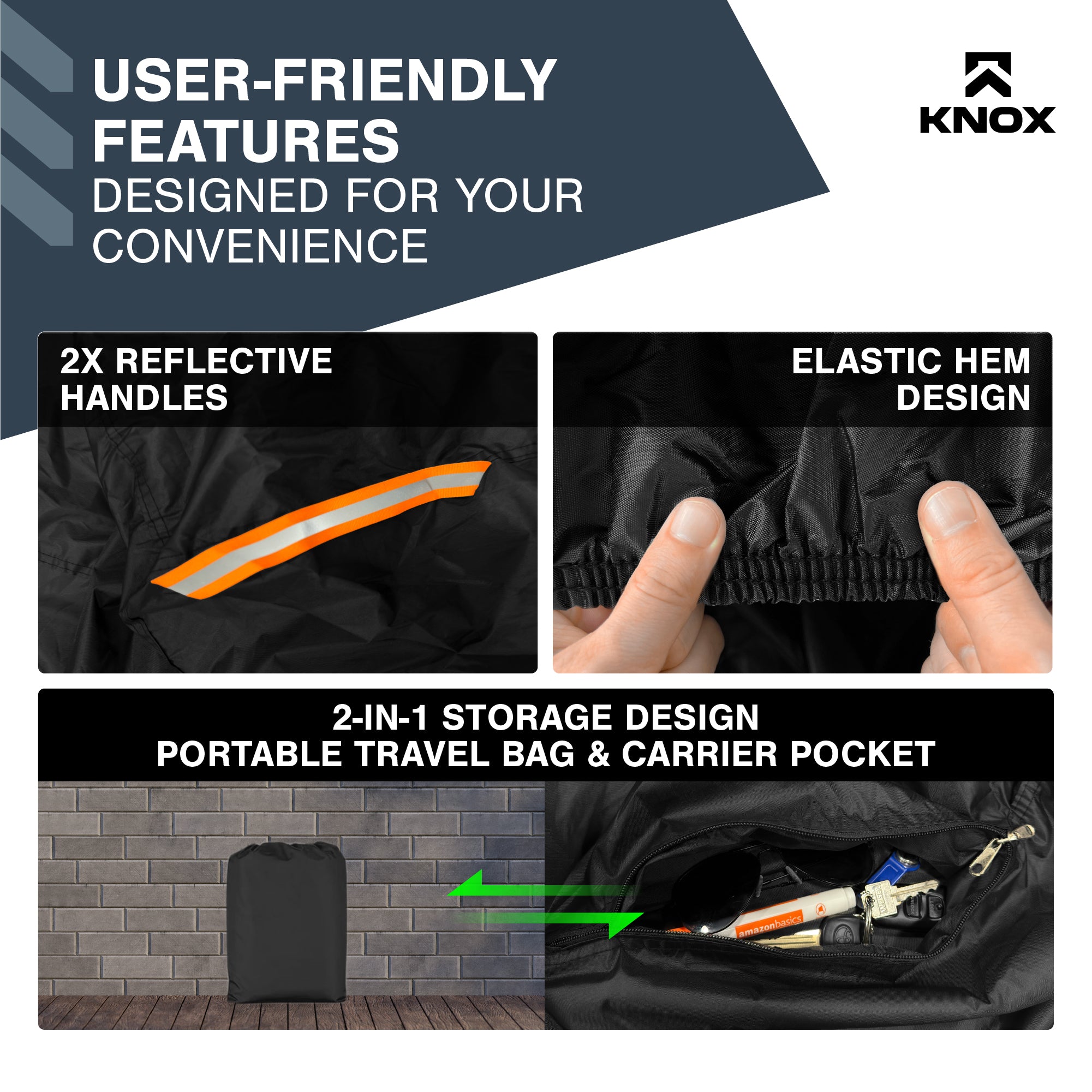 KNOX Wheelchair Covers for Manual Wheelchair, Electric Wheelchair, Transport Chair, Walker