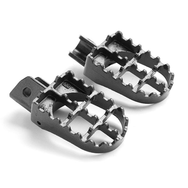 Yamaha Motocross MX Gray Foot Pegs Footrests - PW50, PW80, TTR90, and TW200 (1981-2012)