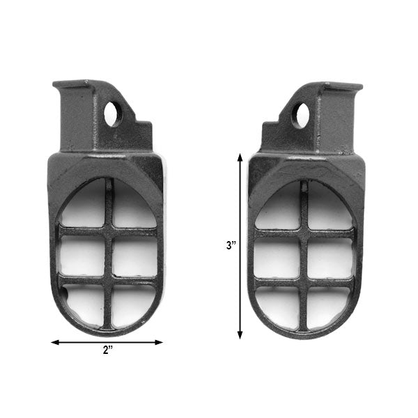 Suzuki Motocross Gray Foot Pegs - DR650SE / DR250 / DR350 (1990-1997)