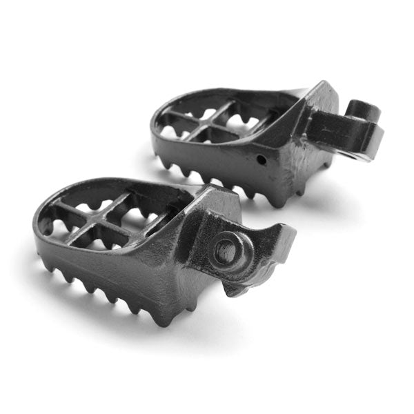 Honda / Kawasaki Motocross MX Gray Foot Pegs - CRF50F, CRF100F, XR70R, XCRF100F, KLR650 and More! (1985-2013)