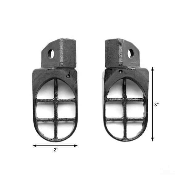 Yamaha Motocross MX Gray Foot Pegs - YZ80, YZ125, YZ250, WR200, WR250, and WR500 (1987-2001)