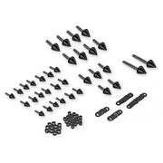 Suzuki Hayabusa GSXR 1300 Black Billet Aluminum Spike Fairing Bolts Motorcycle Frame Bolts (1999-2007)