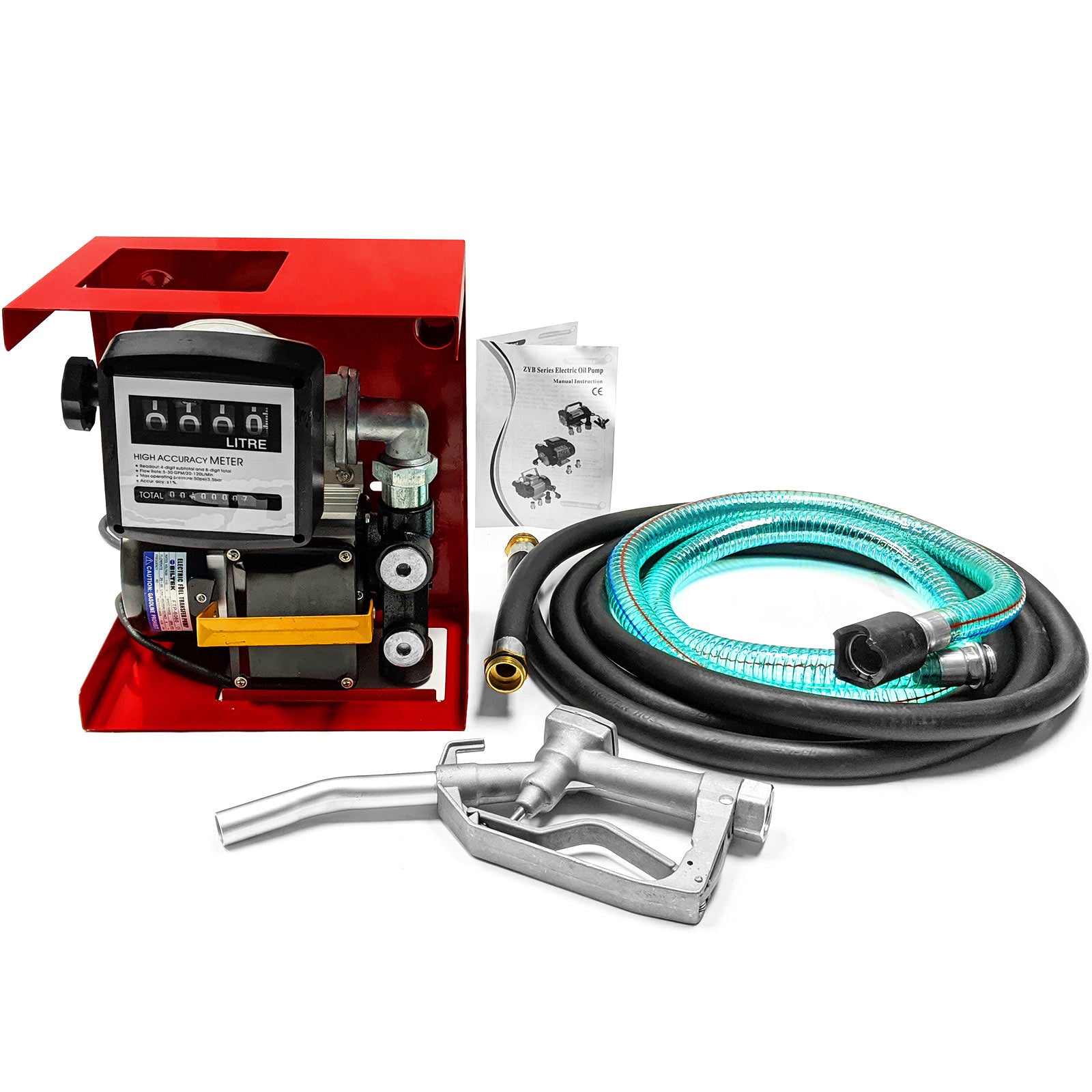 Electric Oil Diesel Kerosene Transfer Pump 16 Gallons/Min includes Fueling Meter