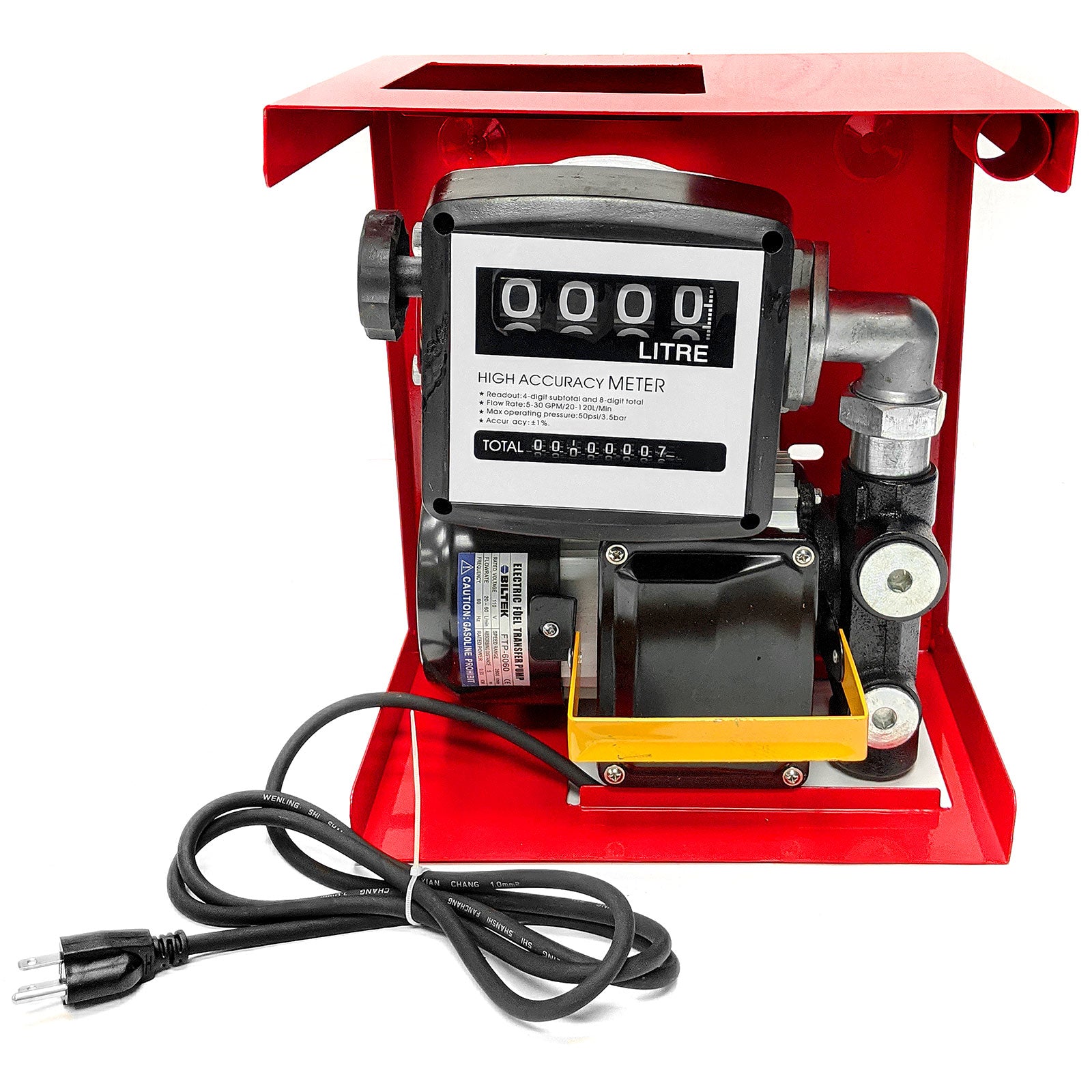 Electric Oil Diesel Kerosene Transfer Pump 16 Gallons/Min includes Fueling Meter