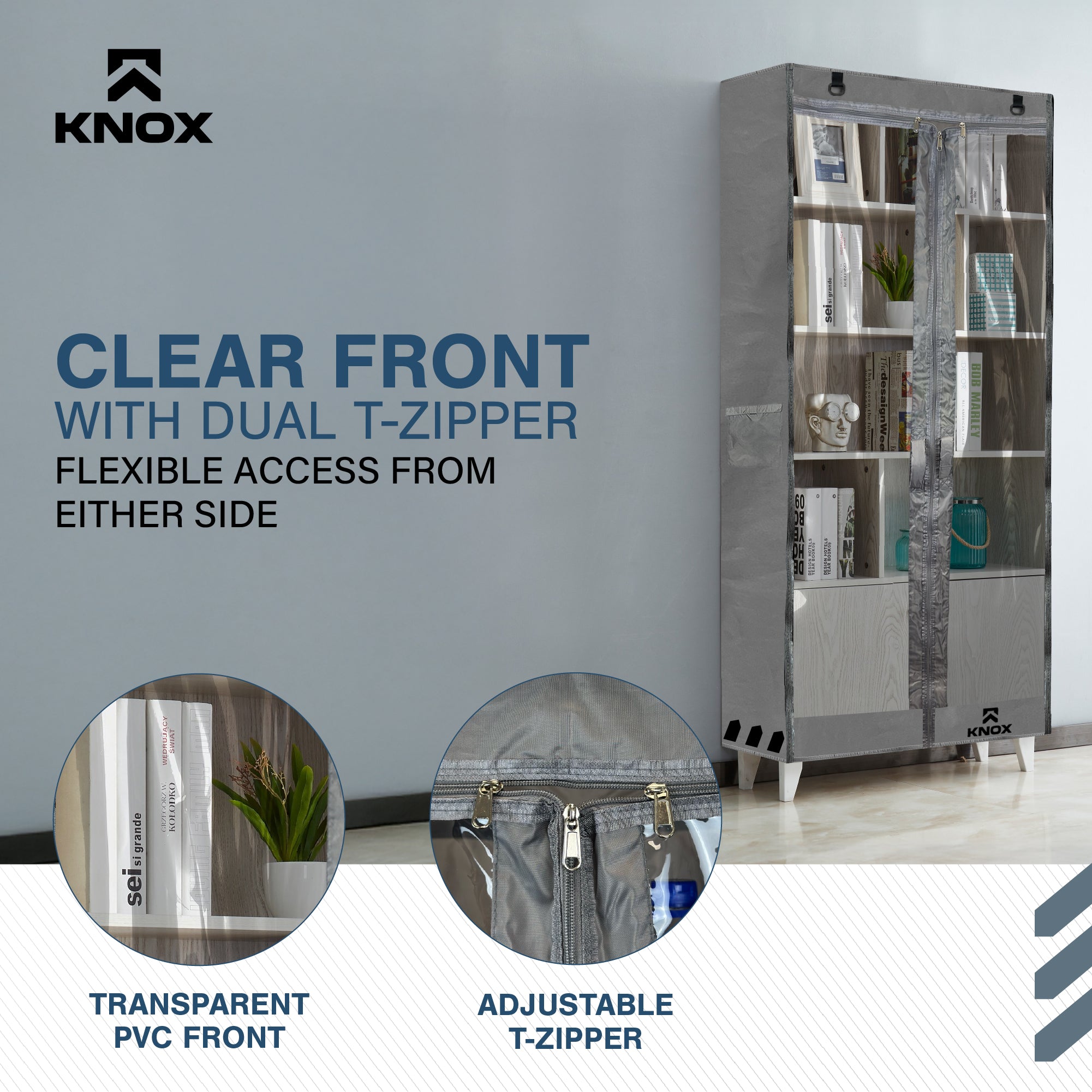 KNOX Storage Shelf Cover, Clear Front Panels