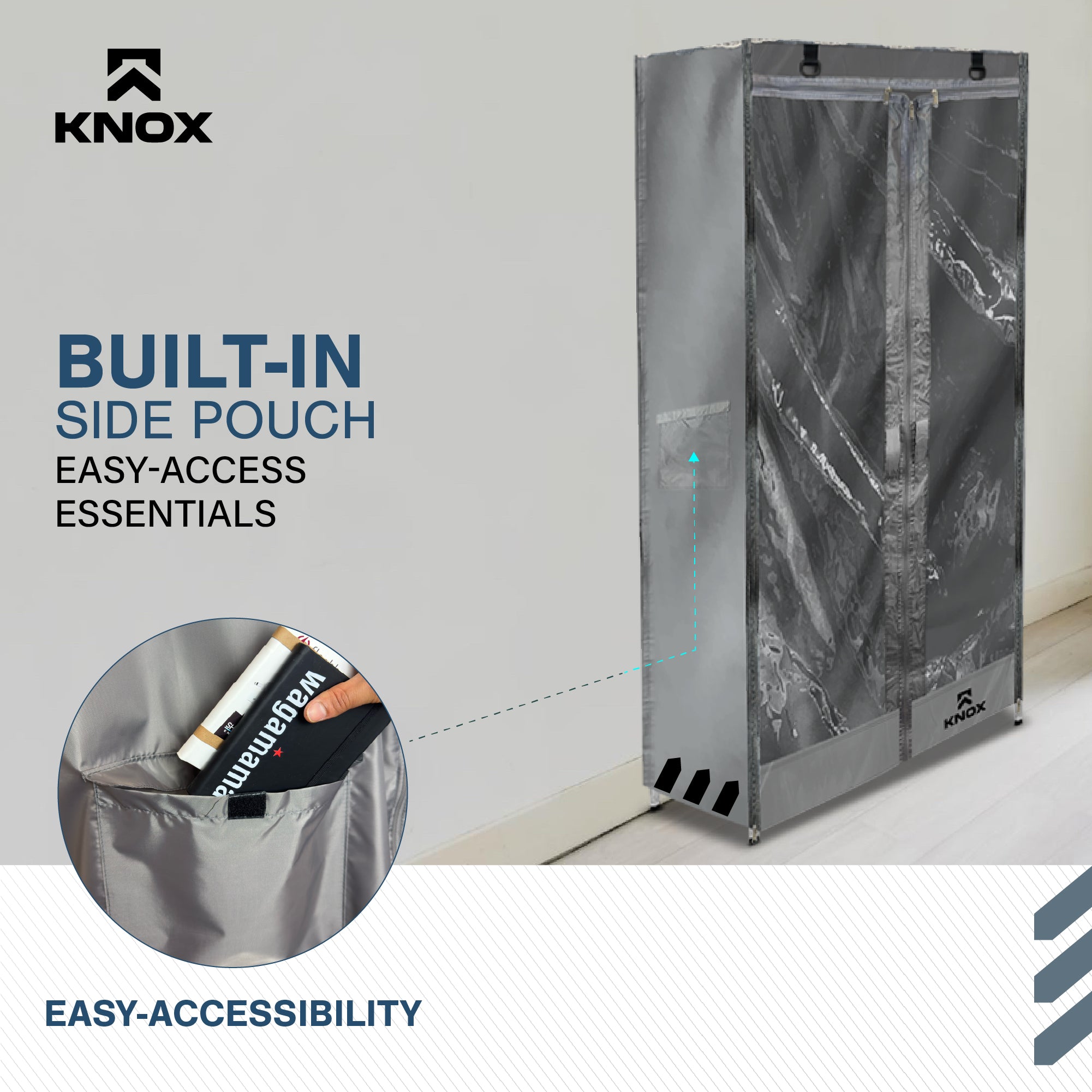 KNOX Storage Shelf Cover, Clear Front Panels
