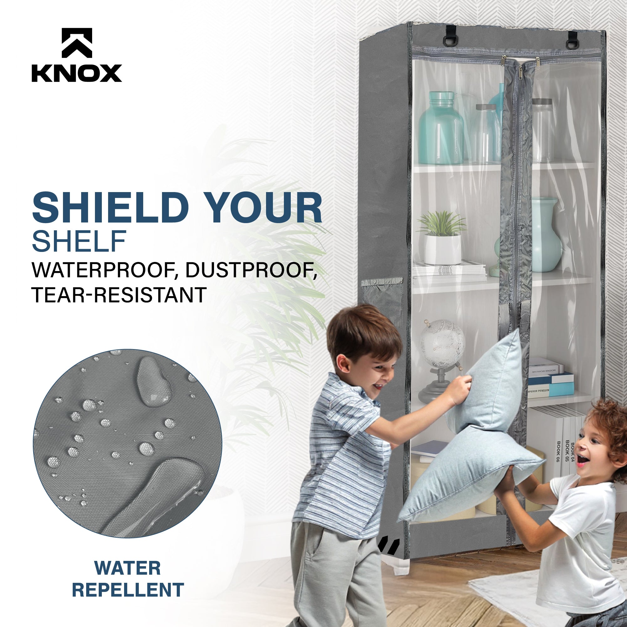 KNOX Storage Shelf Cover, Clear Front Panels