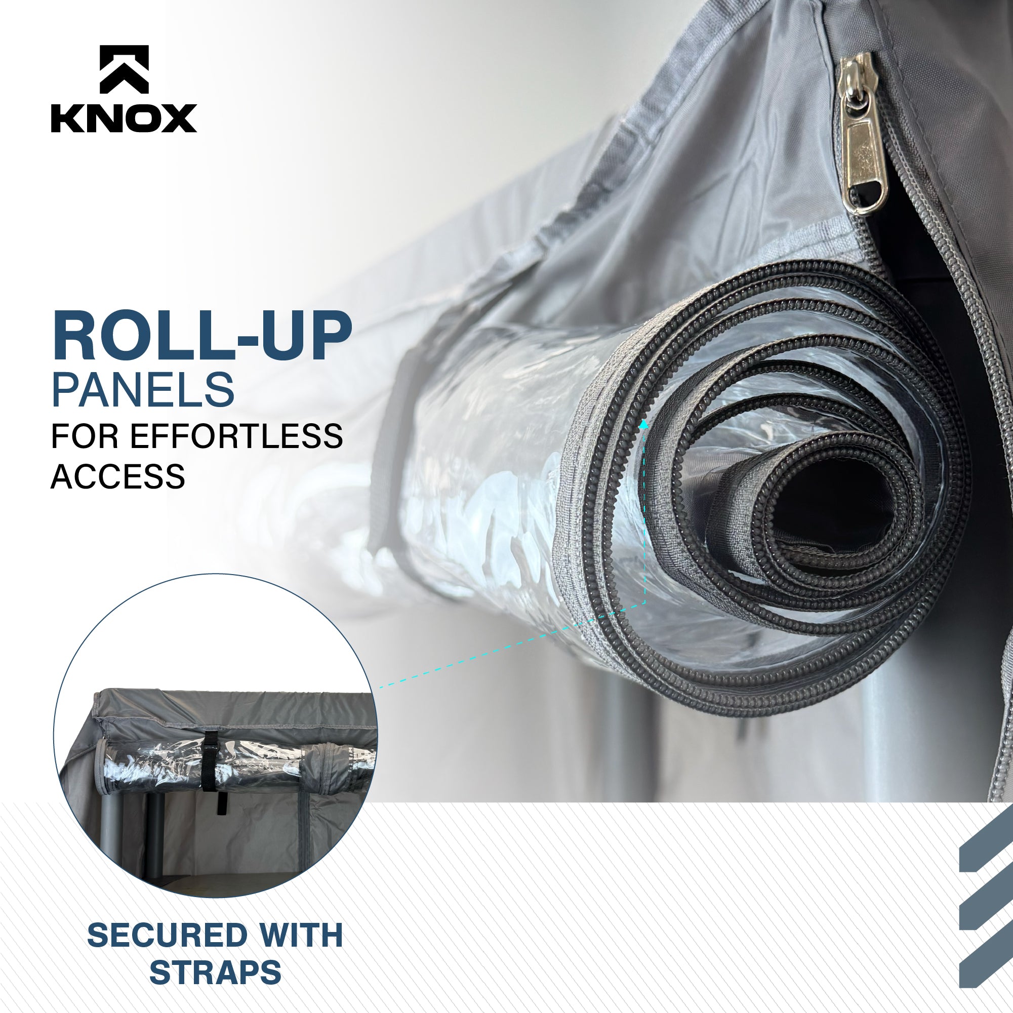 KNOX Storage Shelf Cover, Clear Front Panels